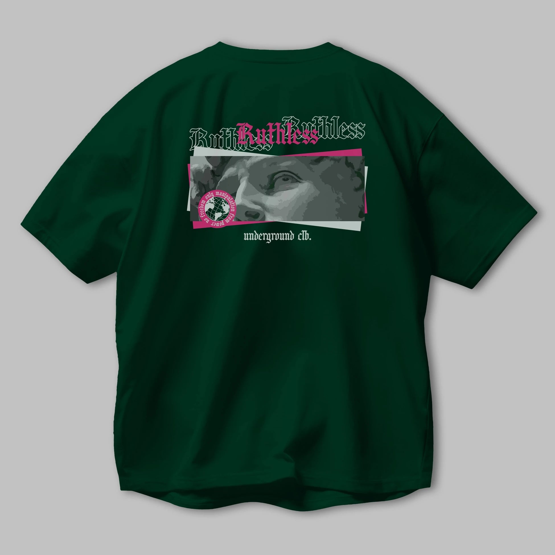 Ruthless Arka Baskılı Oversize t-shirt Erkek Kadın Unisex
