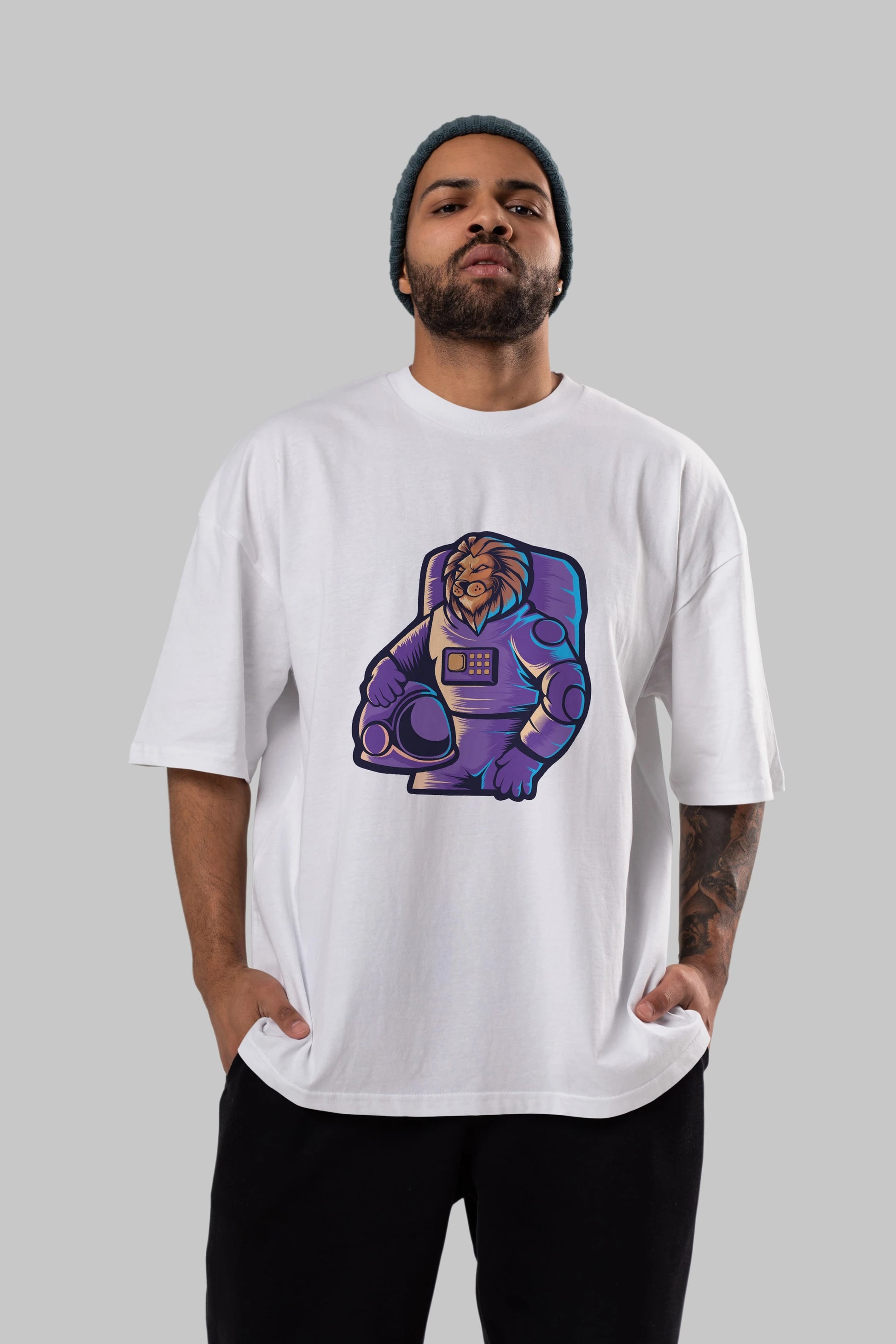 Astroking Ön Baskılı Oversize t-shirt Erkek Kadın Unisex