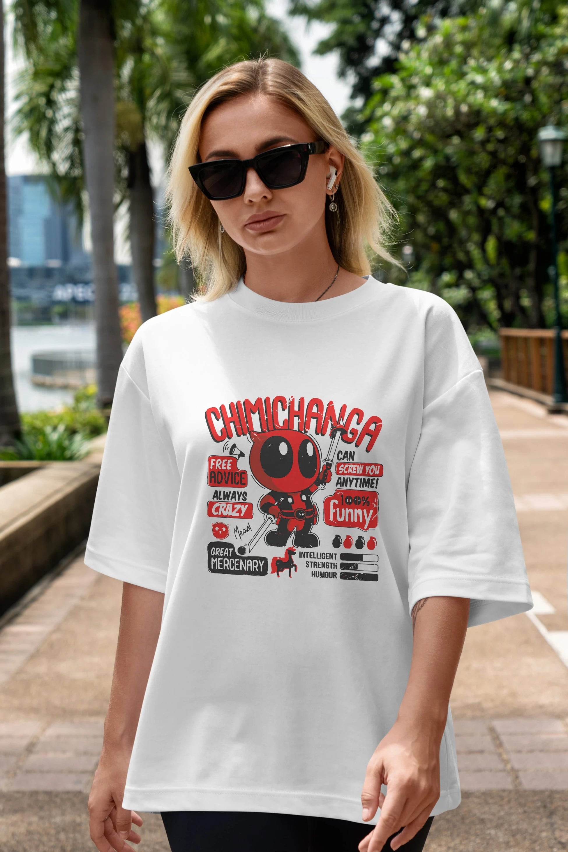 Deadpool (9) Ön Baskılı Oversize t-shirt Erkek Kadın Unisex %100 Pamuk Bisiklet Yaka tişort