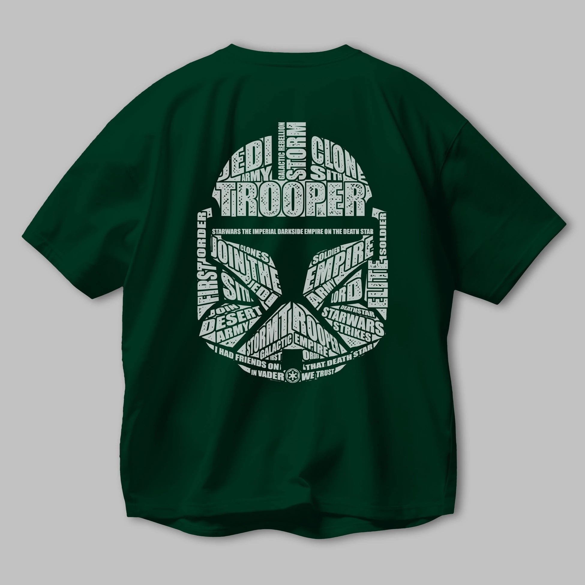 Trooper Arka Baskılı Oversize t-shirt %100 pamuk Erkek Kadın Unisex