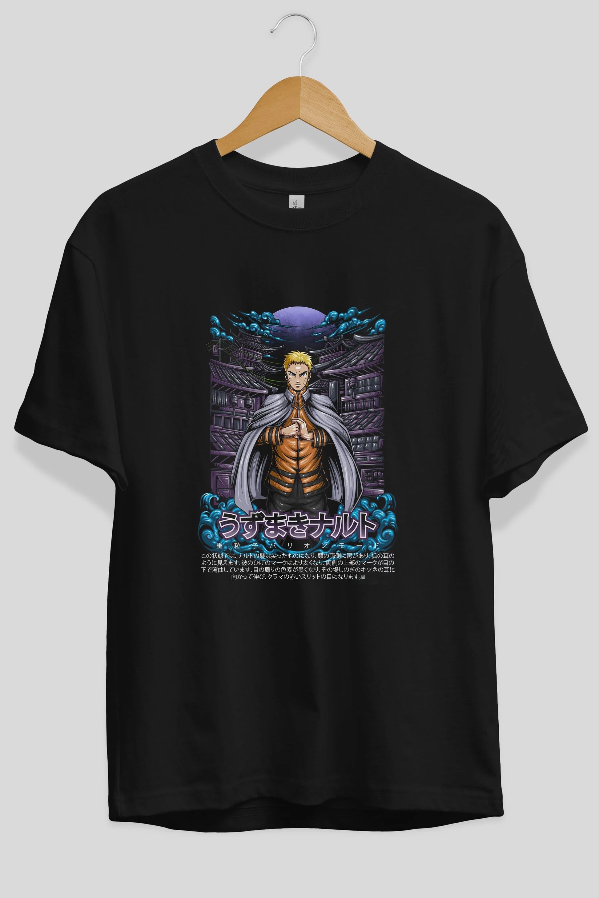 NARUTO (8) Anime Ön Baskılı Oversize t-shirt %100 pamuk Erkek Kadın Unisex