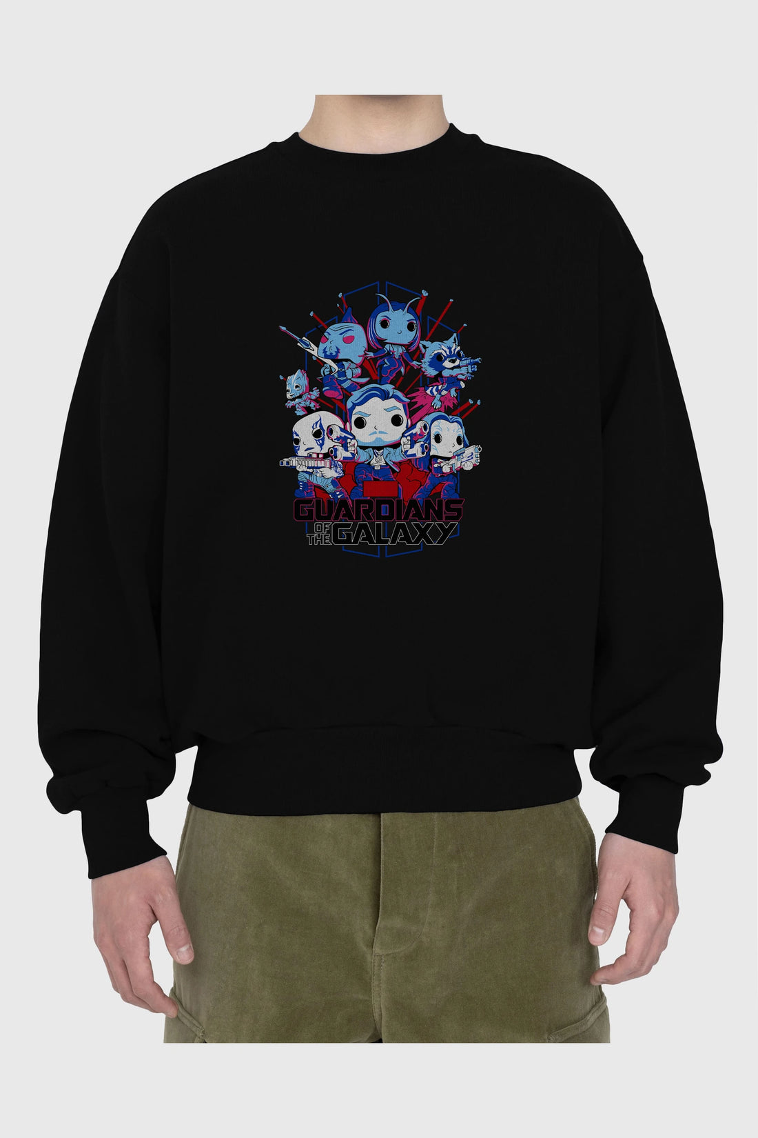 Guardians of the Galaxy Ön Baskılı Oversize Sweatshirt Erkek Kadın Unisex