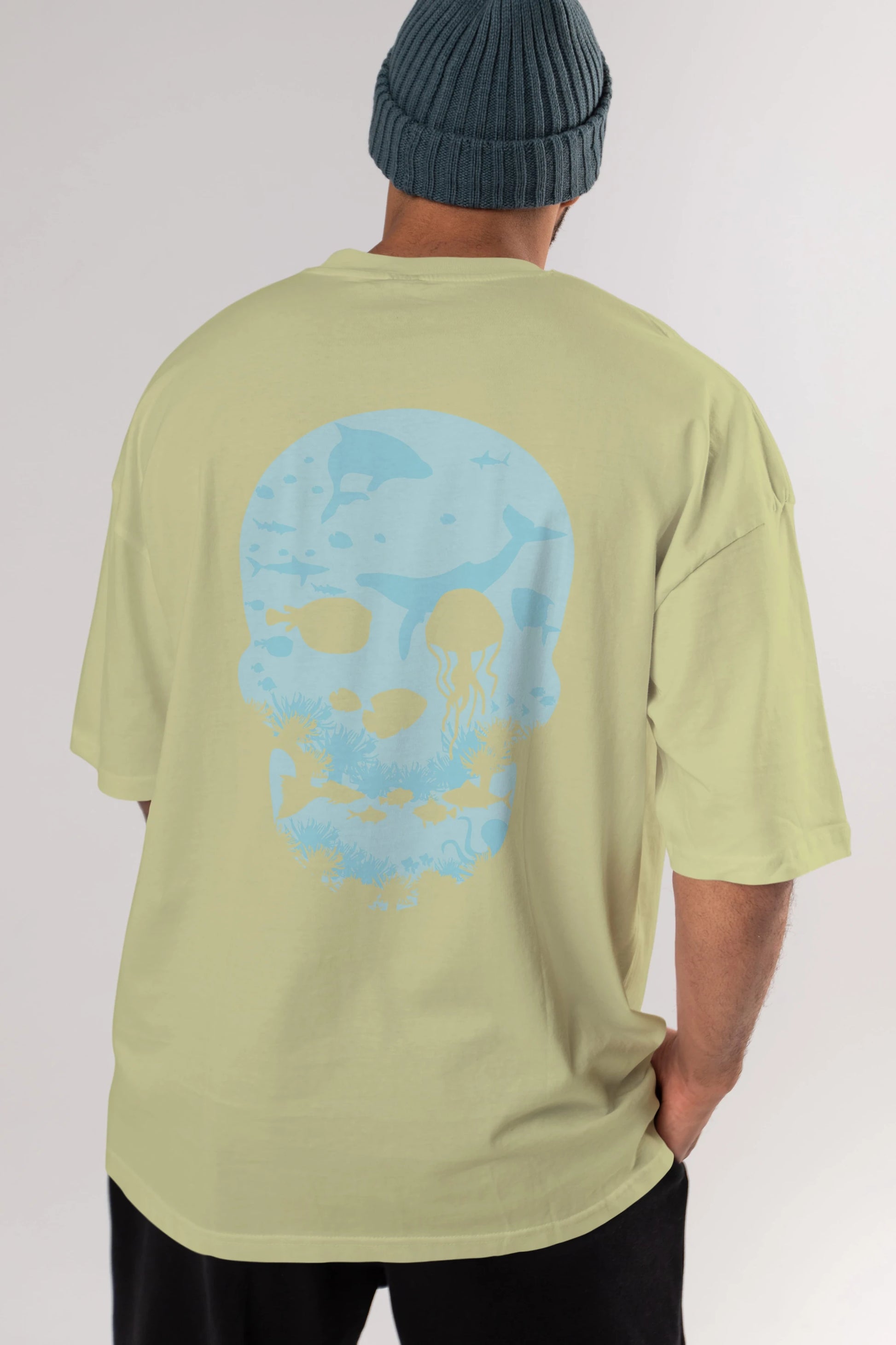 Dead Sea Arka Baskılı Oversize t-shirt %100 pamuk Erkek Kadın Unisex