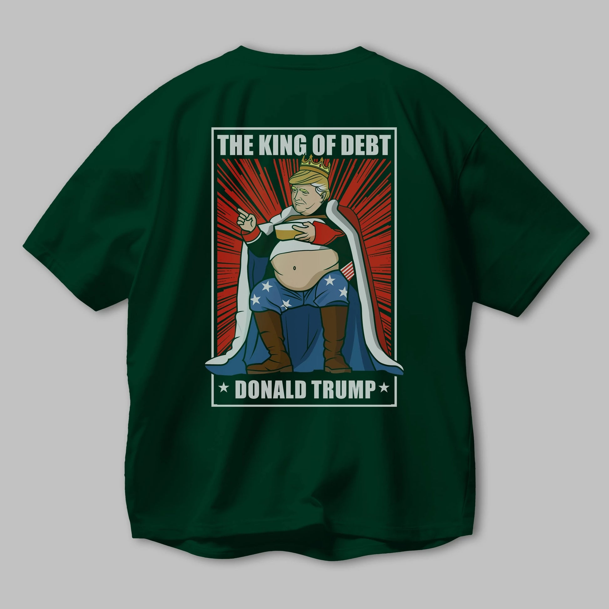 Trump King Arka Baskılı Oversize t-shirt Erkek Kadın Unisex %100 Pamuk tişort
