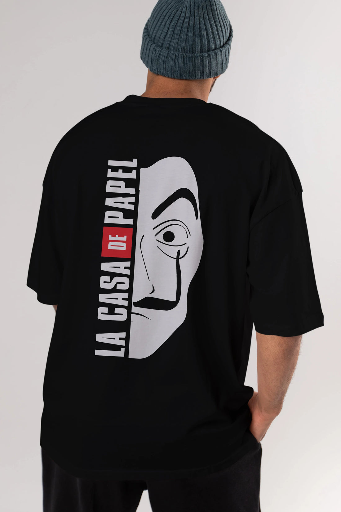 La Casa De Papel (3) Arka Baskılı Oversize t-shirt Erkek Kadın Unisex %100 Pamuk Bisiklet Yaka tişort