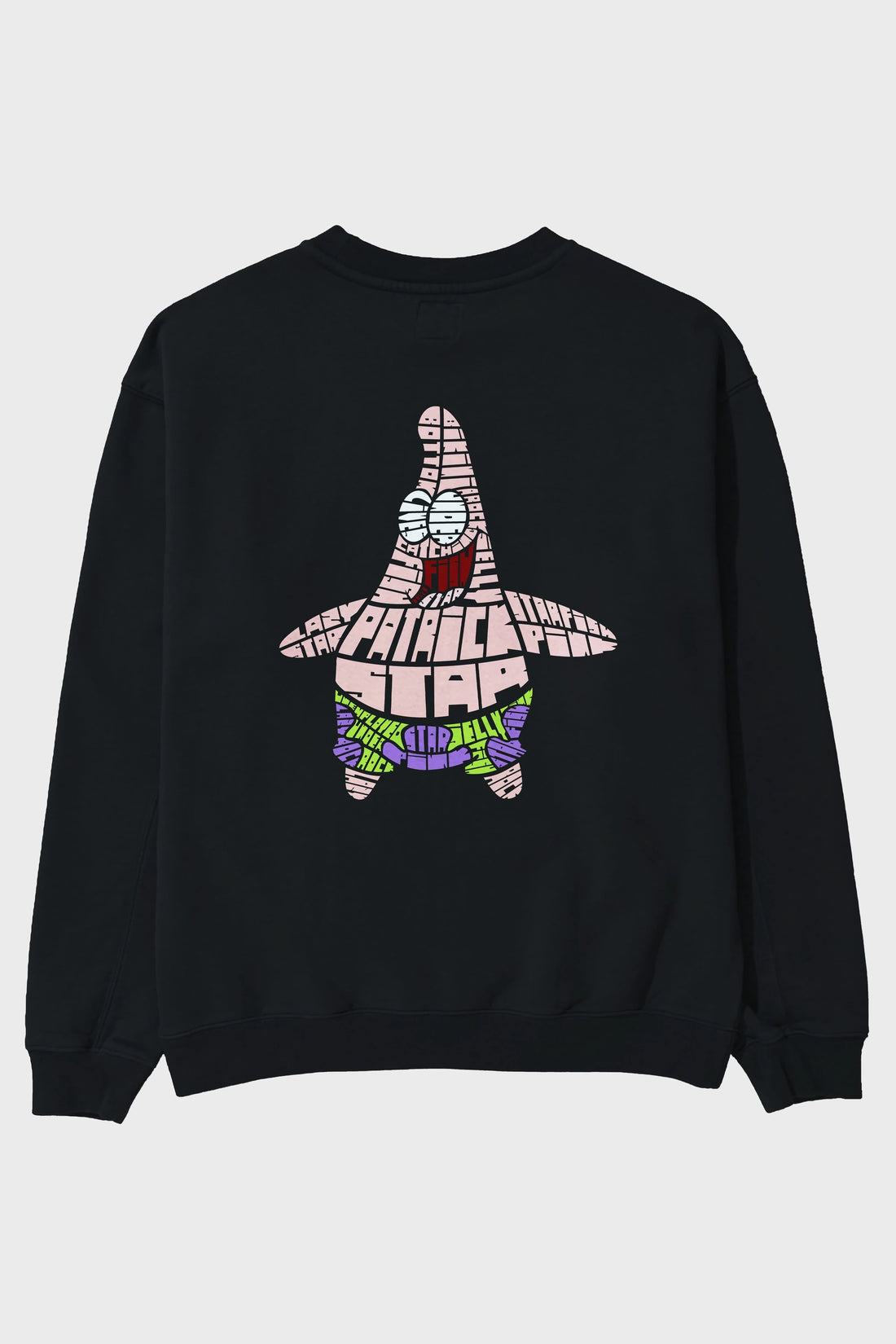 Patrick Star Arka Baskılı Oversize Sweatshirt Erkek Kadın Unisex