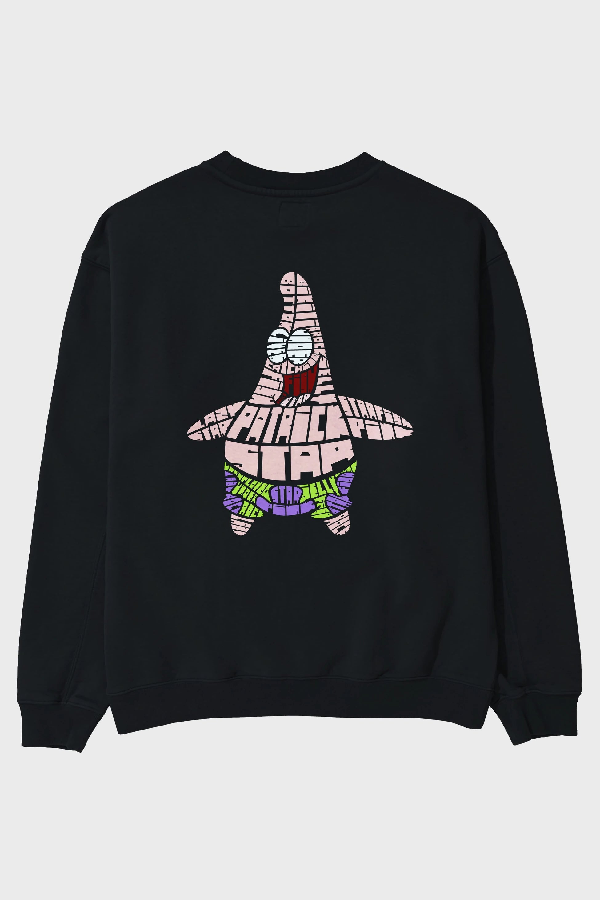 Patrick Star Arka Baskılı Oversize Sweatshirt Erkek Kadın Unisex