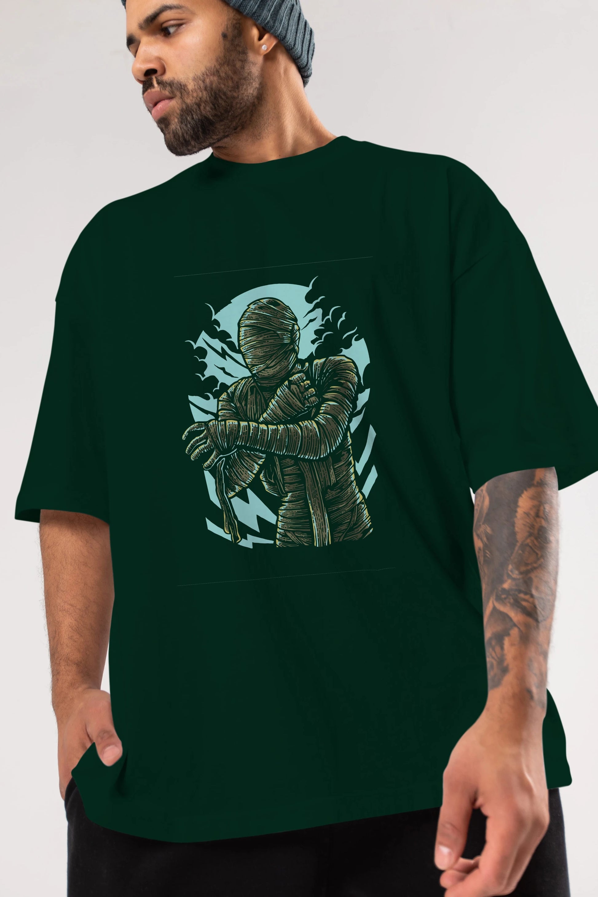 The Mummy Ön Baskılı Oversize t-shirt Erkek Kadın Unisex %100 Pamuk tişort
