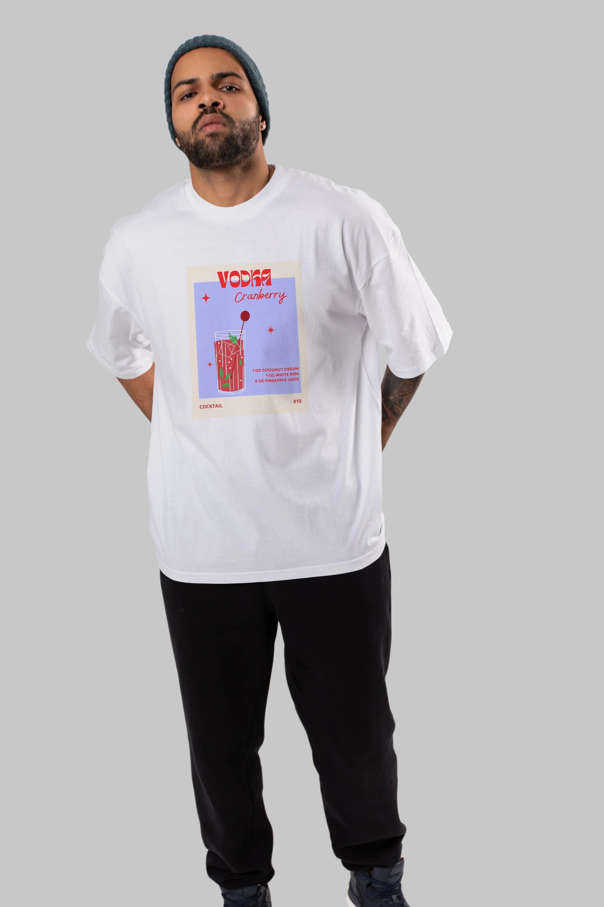 Vodka Cranberry Ön Baskılı Oversize t-shirt Erkek Kadın Unisex %100 Pamuk Bisiklet Yaka tişort