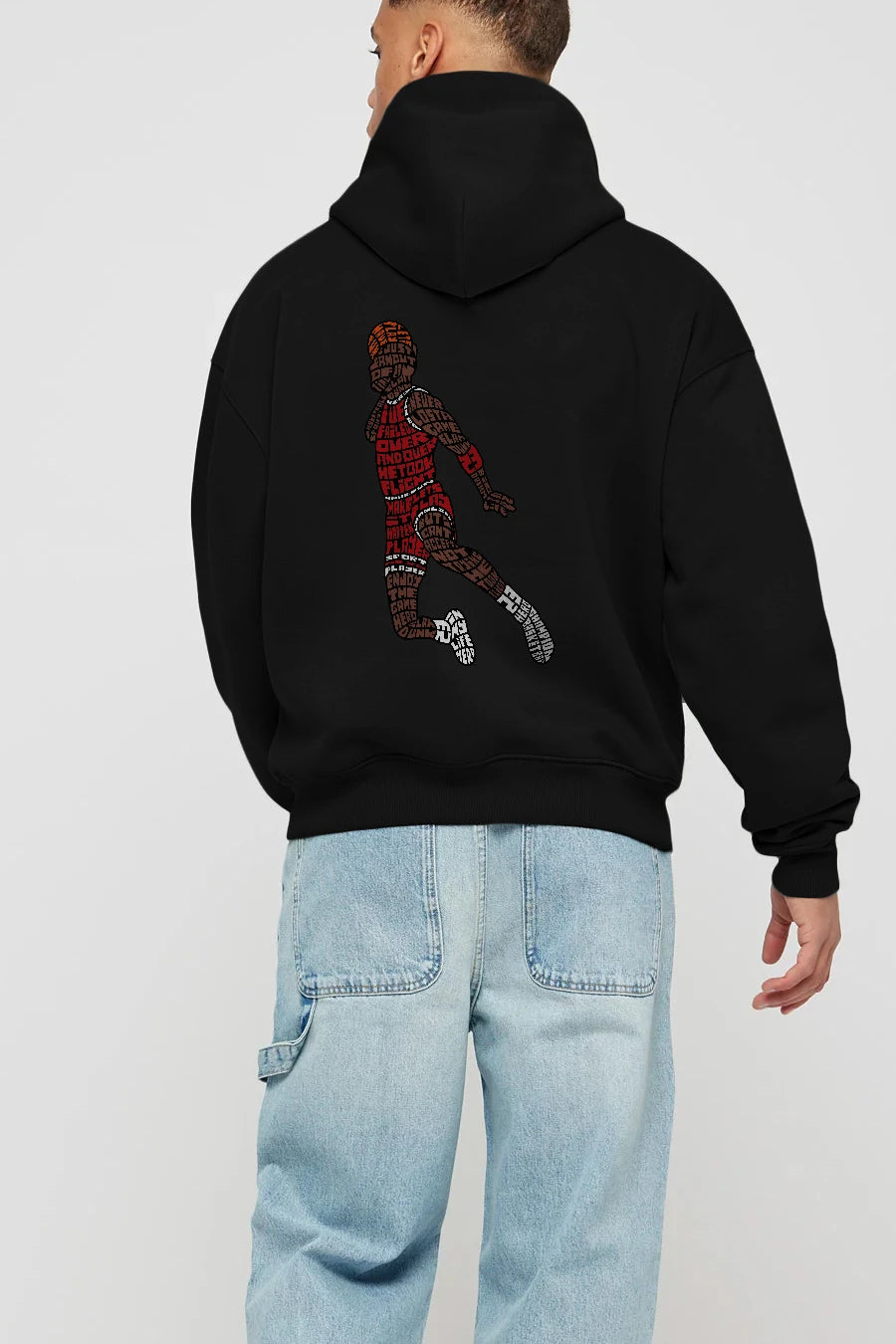 Slamdunk Arka Baskılı Hoodie Oversize Kapüşonlu Sweatshirt Erkek Kadın Unisex