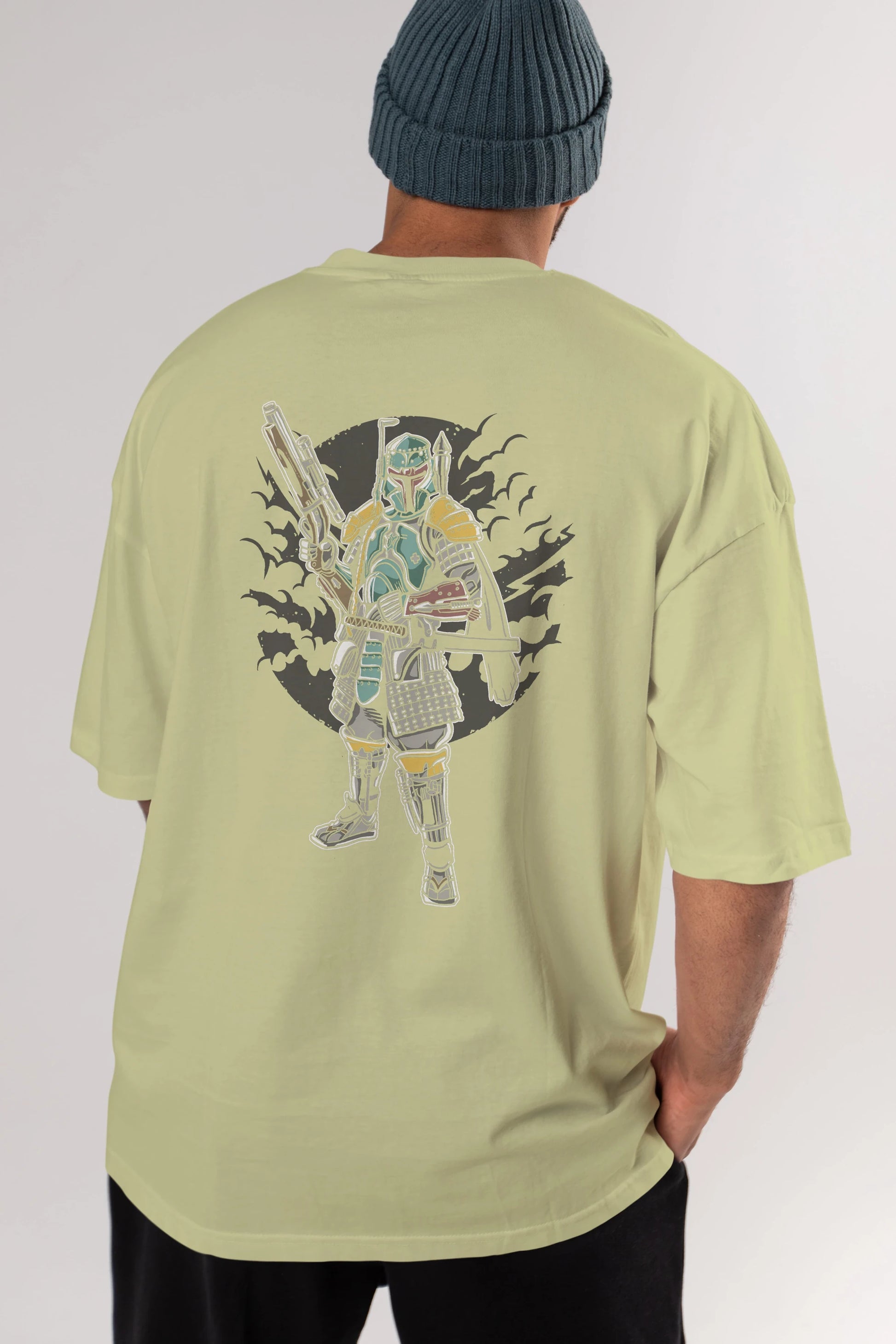 Ronin Hunter Arka Baskılı Oversize t-shirt Erkek Kadın Unisex %100 Pamuk
