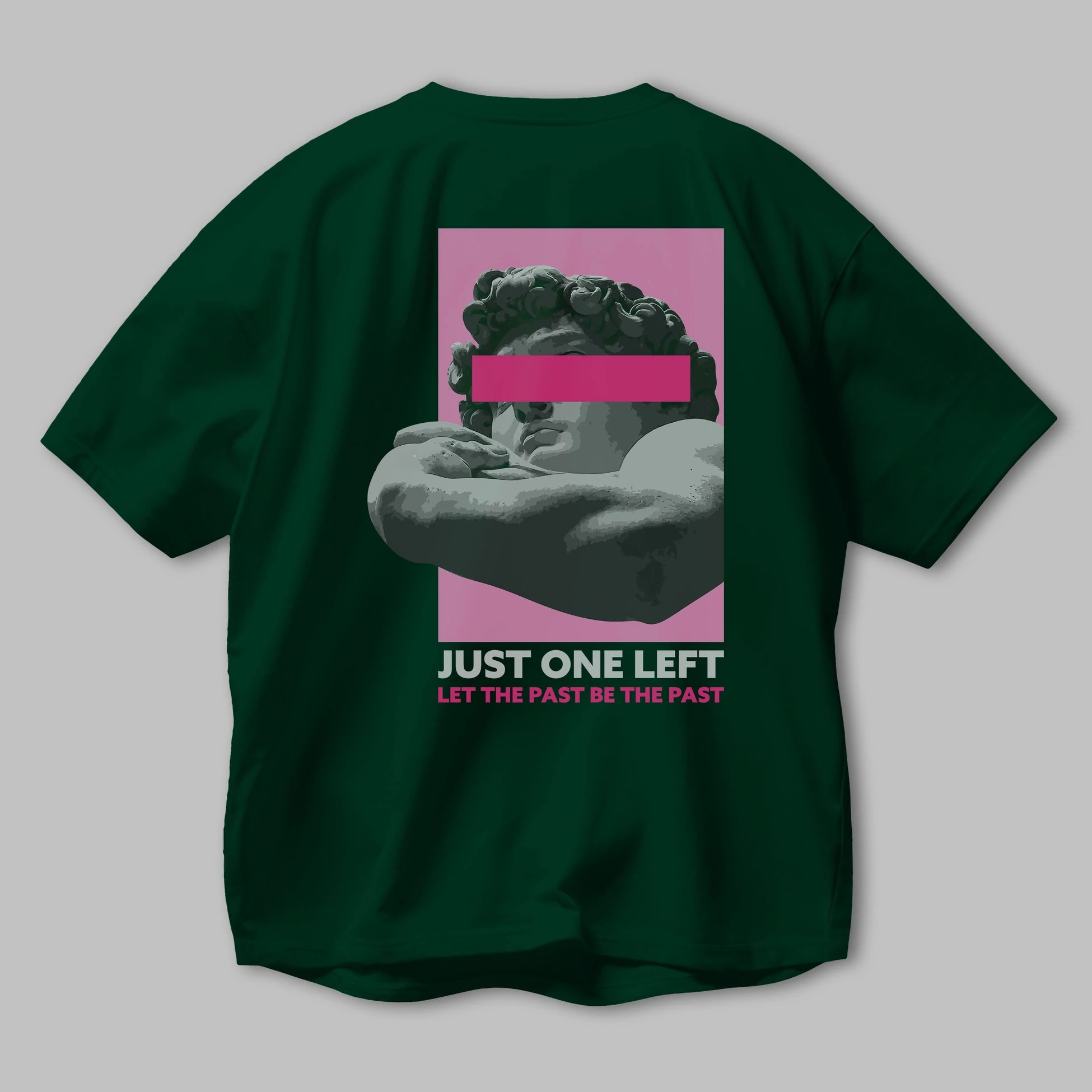 Just One Left Arka Baskılı Oversize t-shirt Erkek Kadın Unisex