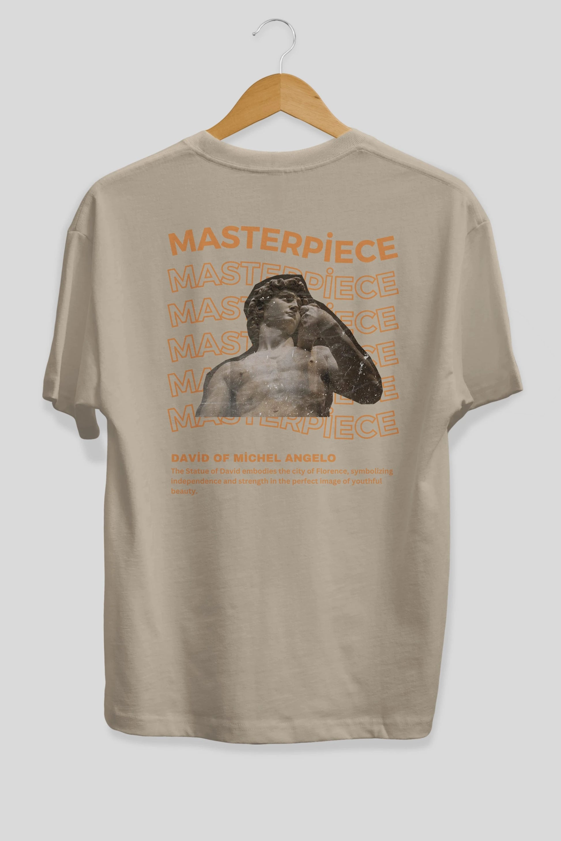 Masterpiece Yazılı Arka Baskılı Oversize t-shirt Erkek Kadın Unisex