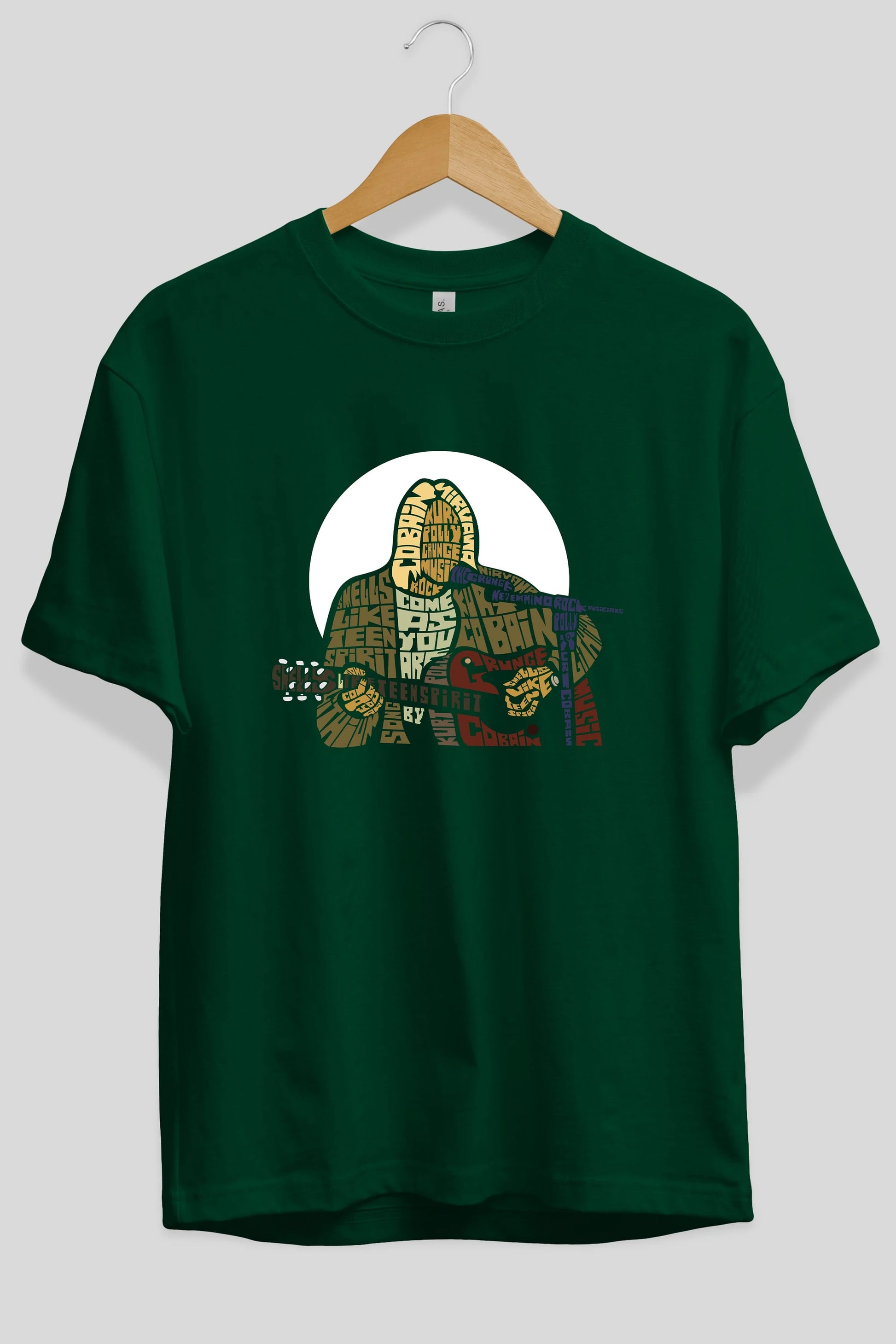 Kurt Cobain Ön Baskılı Oversize t-shirt %100 pamuk Erkek Kadın Unisex
