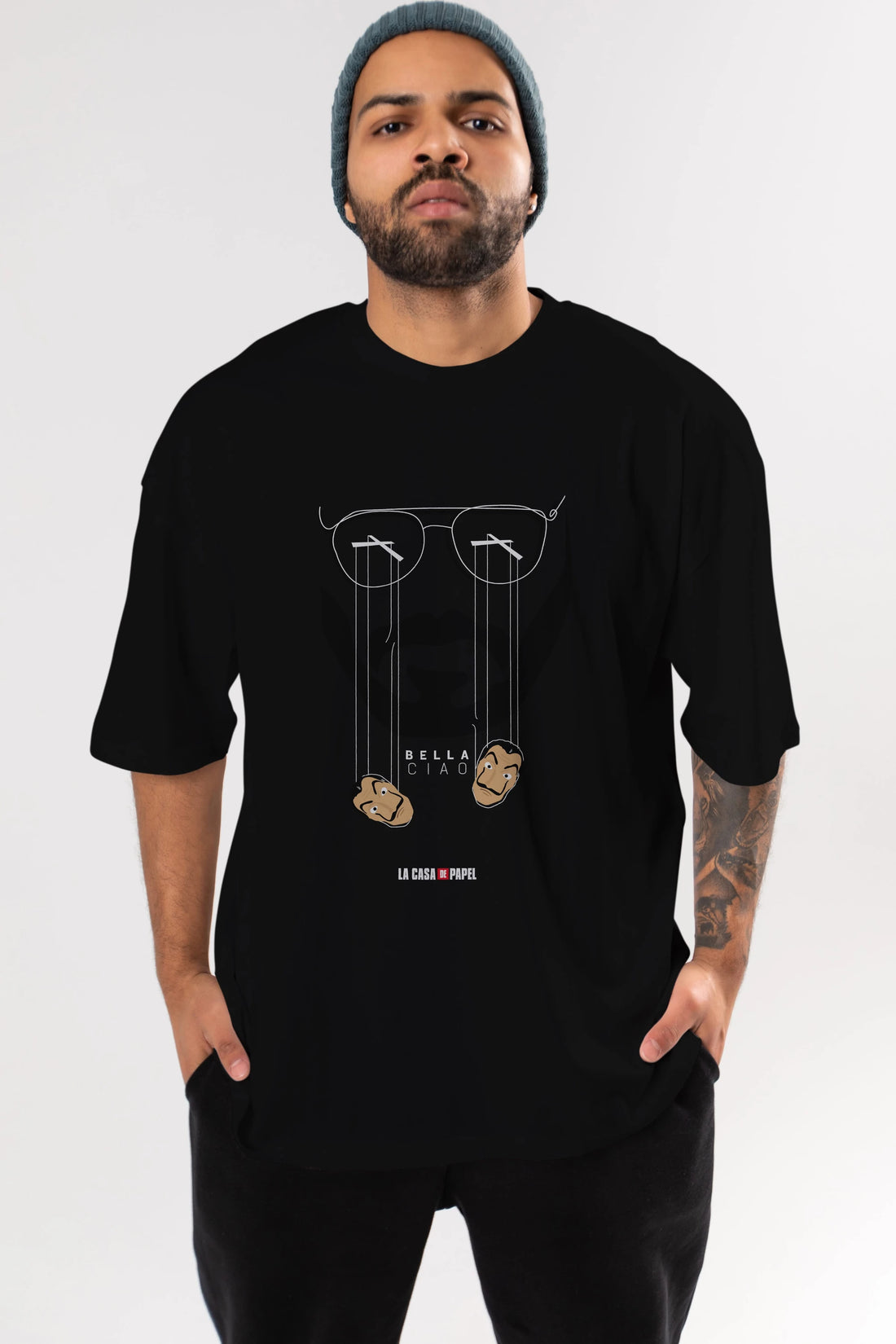 La Casa De Papel (11) Ön Baskılı Oversize t-shirt Erkek Kadın Unisex %100 Pamuk Bisiklet Yaka tişort
