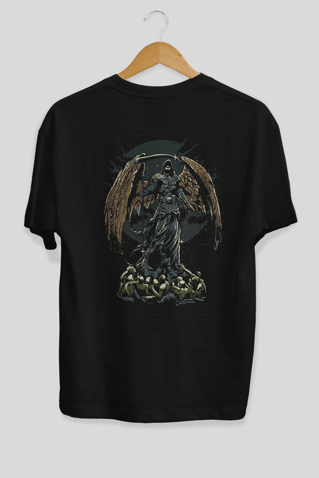 Darkness Arka Baskılı Oversize t-shirt Erkek Kadın Unisex %100 Pamuk