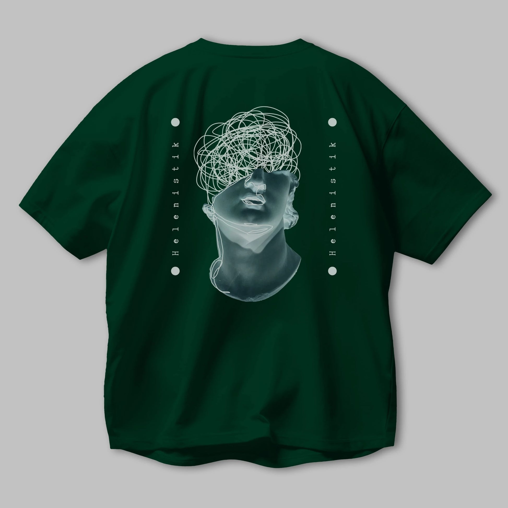 Heykel 2 Arka Baskılı Oversize t-shirt Erkek Kadın Unisex
