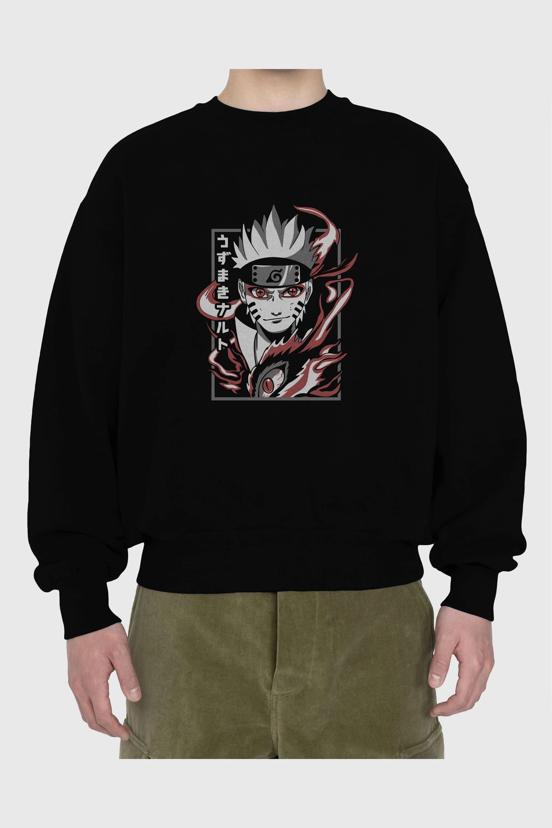 NarutoMod Anime Ön Baskılı Oversize Sweatshirt Erkek Kadın Unisex