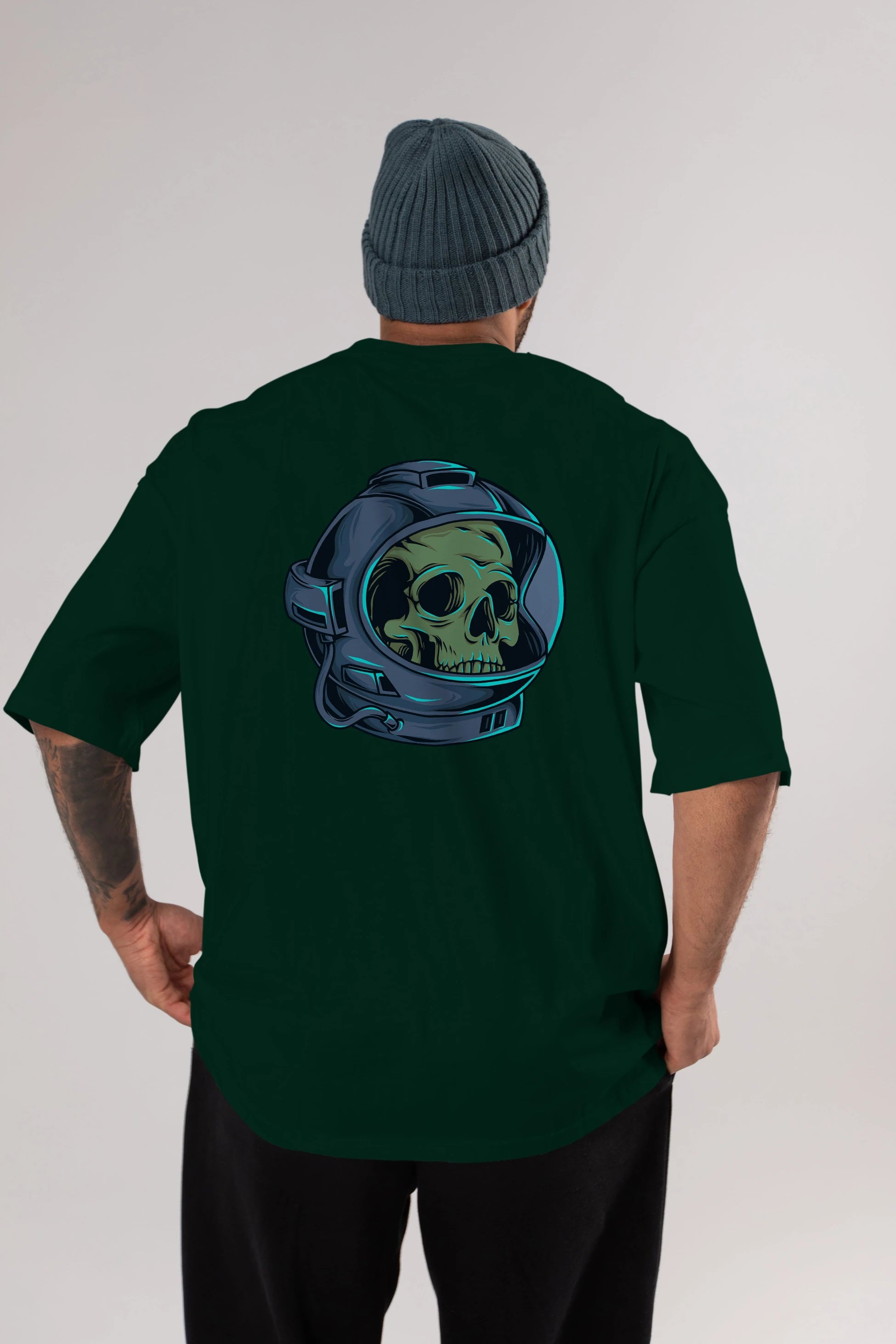 Astroskull Arka Baskılı Oversize t-shirt Erkek Kadın Unisex