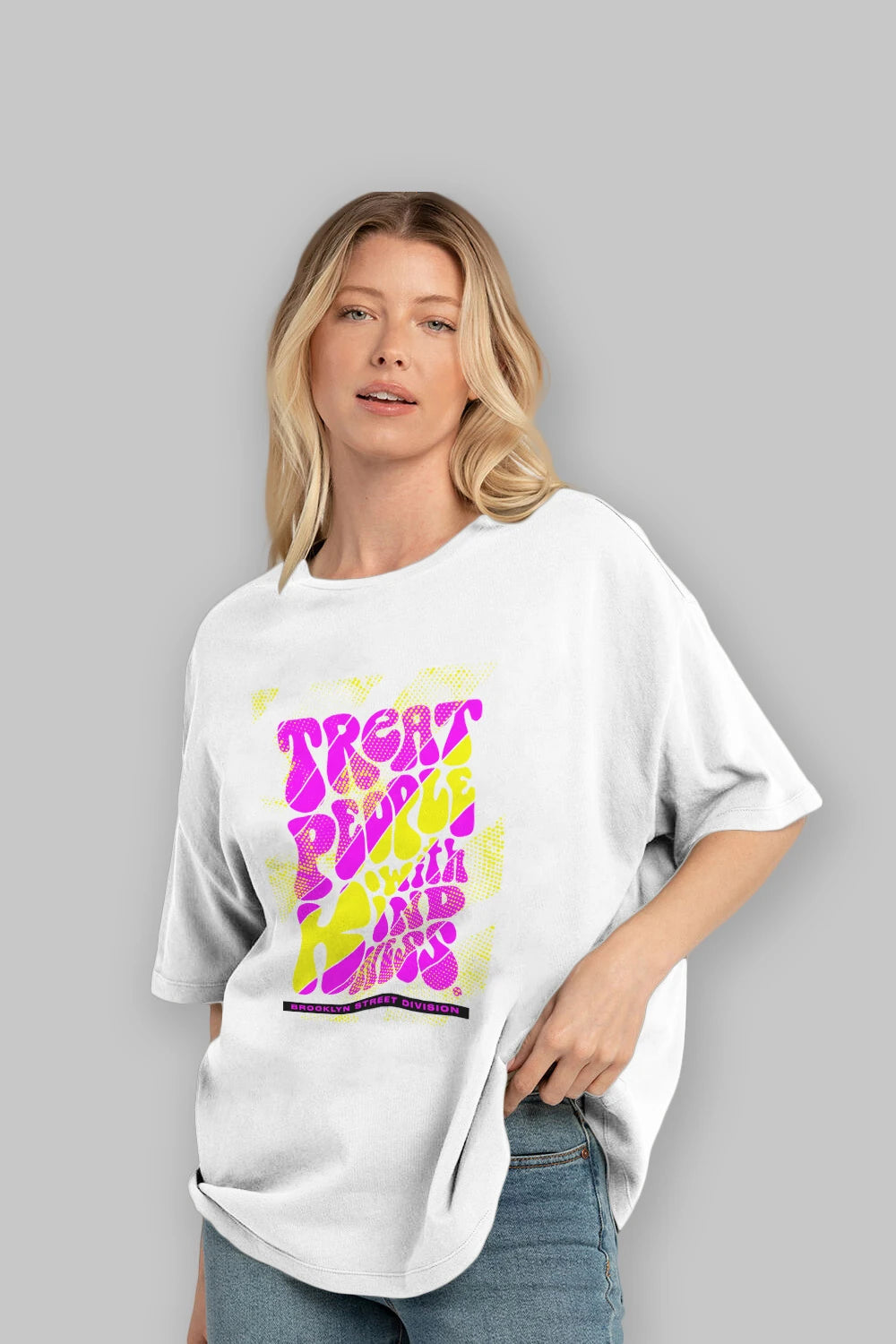 Treat People Ön Baskılı Oversize t-shirt Erkek Kadın Unisex