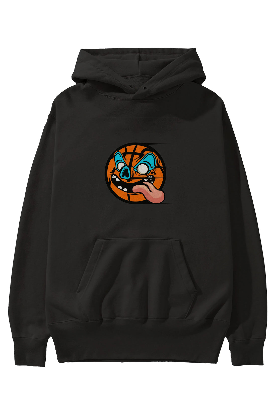 Basketball Ön Baskılı Hoodie Oversize Kapüşonlu Sweatshirt Erkek Kadın Unisex