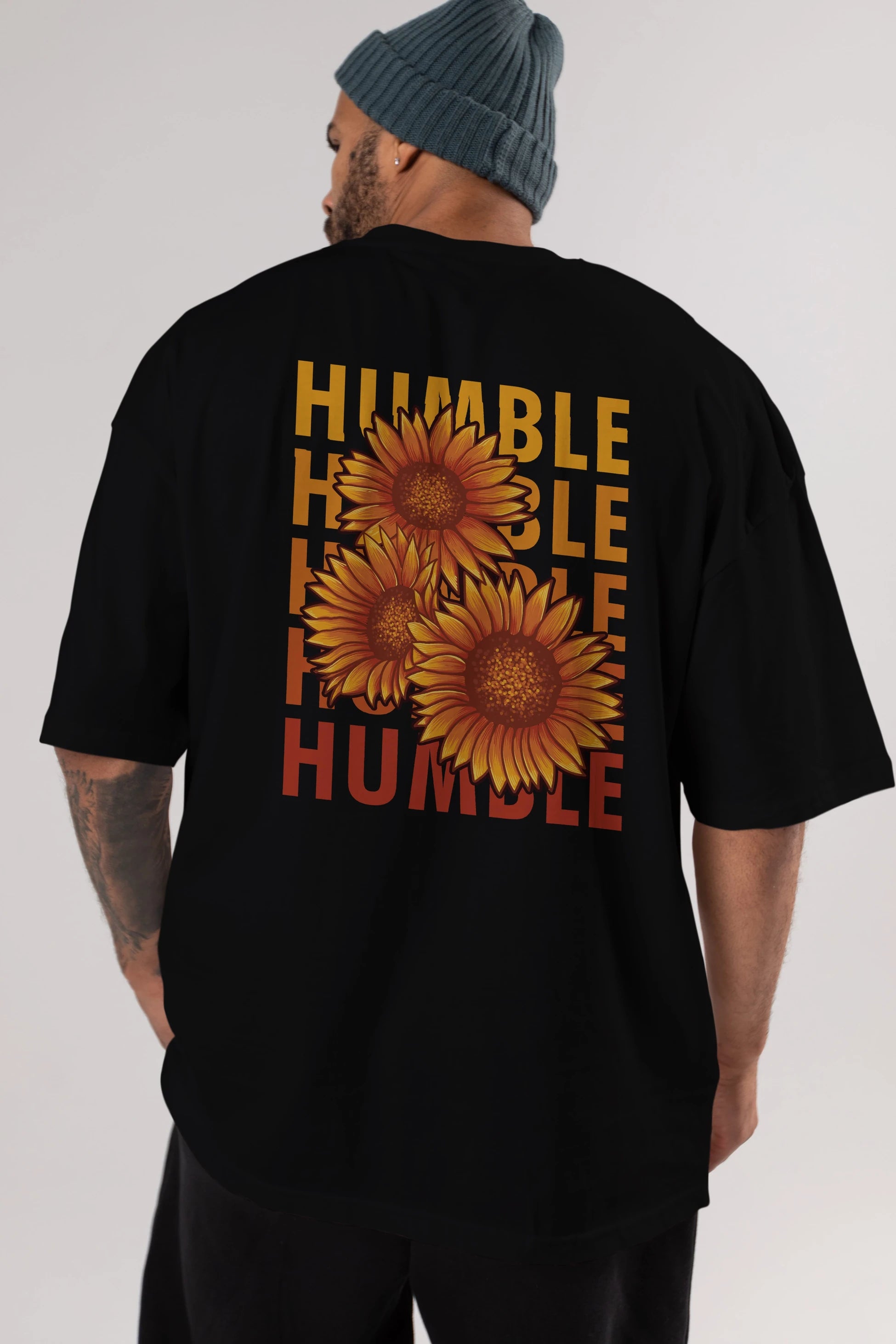 Humble 2 Arka Baskılı Oversize t-shirt Erkek Kadın Unisex