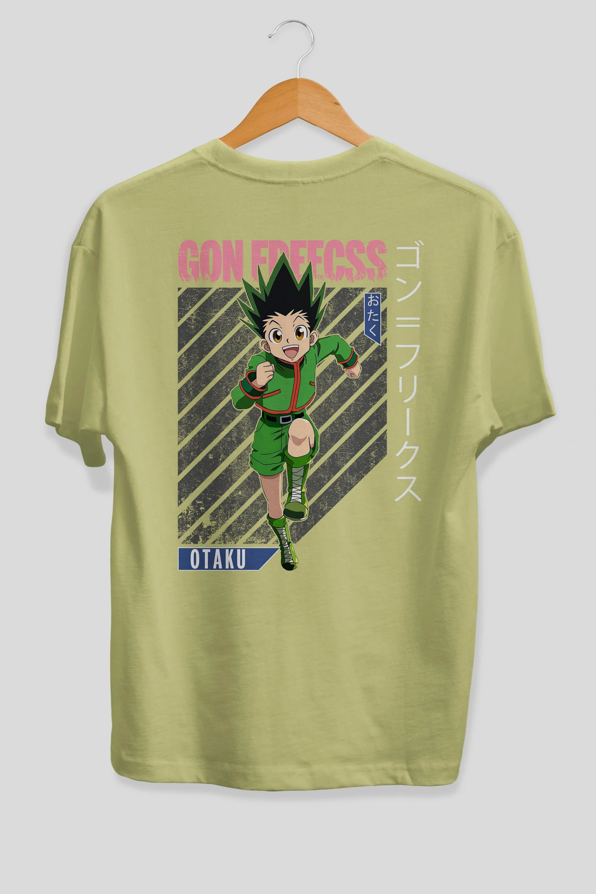 Gon Freecss HUNTER X HUNTER Anime Arka Baskılı Oversize t-shirt Erkek Kadın Unisex