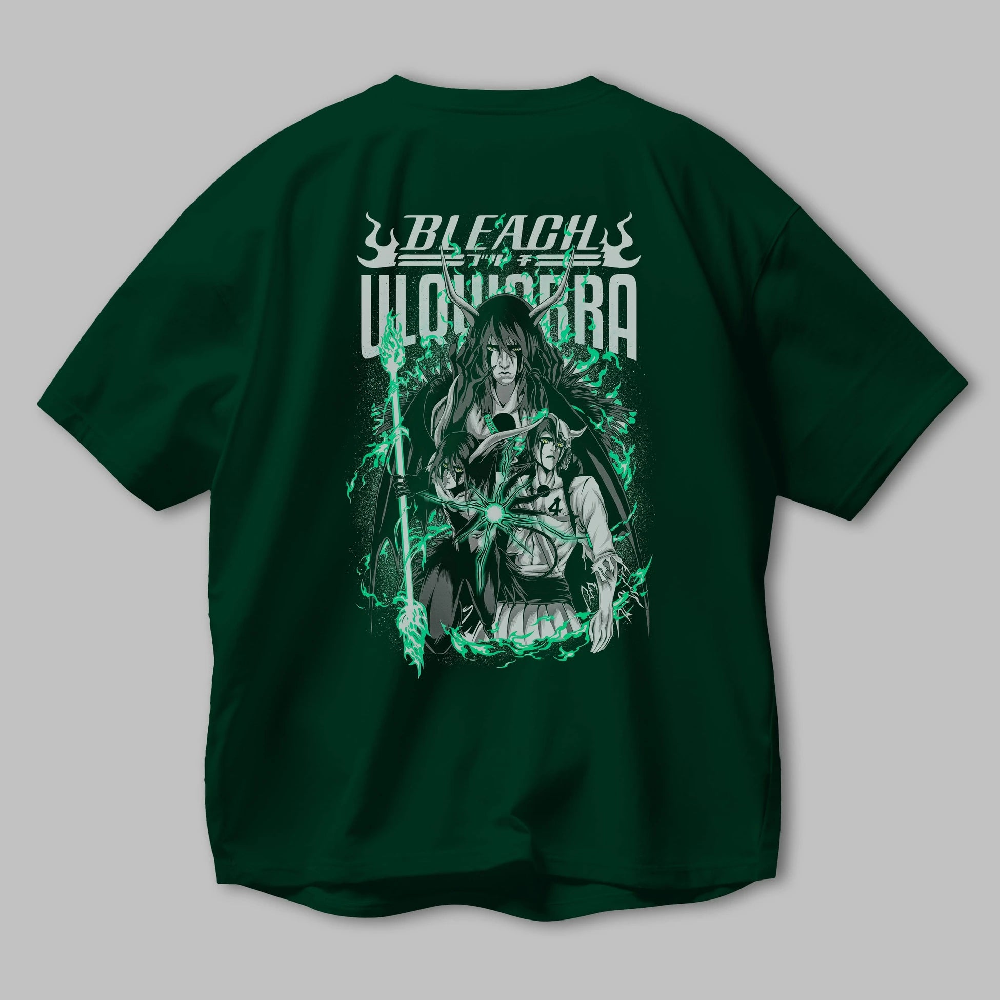 BLEACH(ULQUIARRA) Anime Arka Baskılı Oversize t-shirt Erkek Kadın Unisex