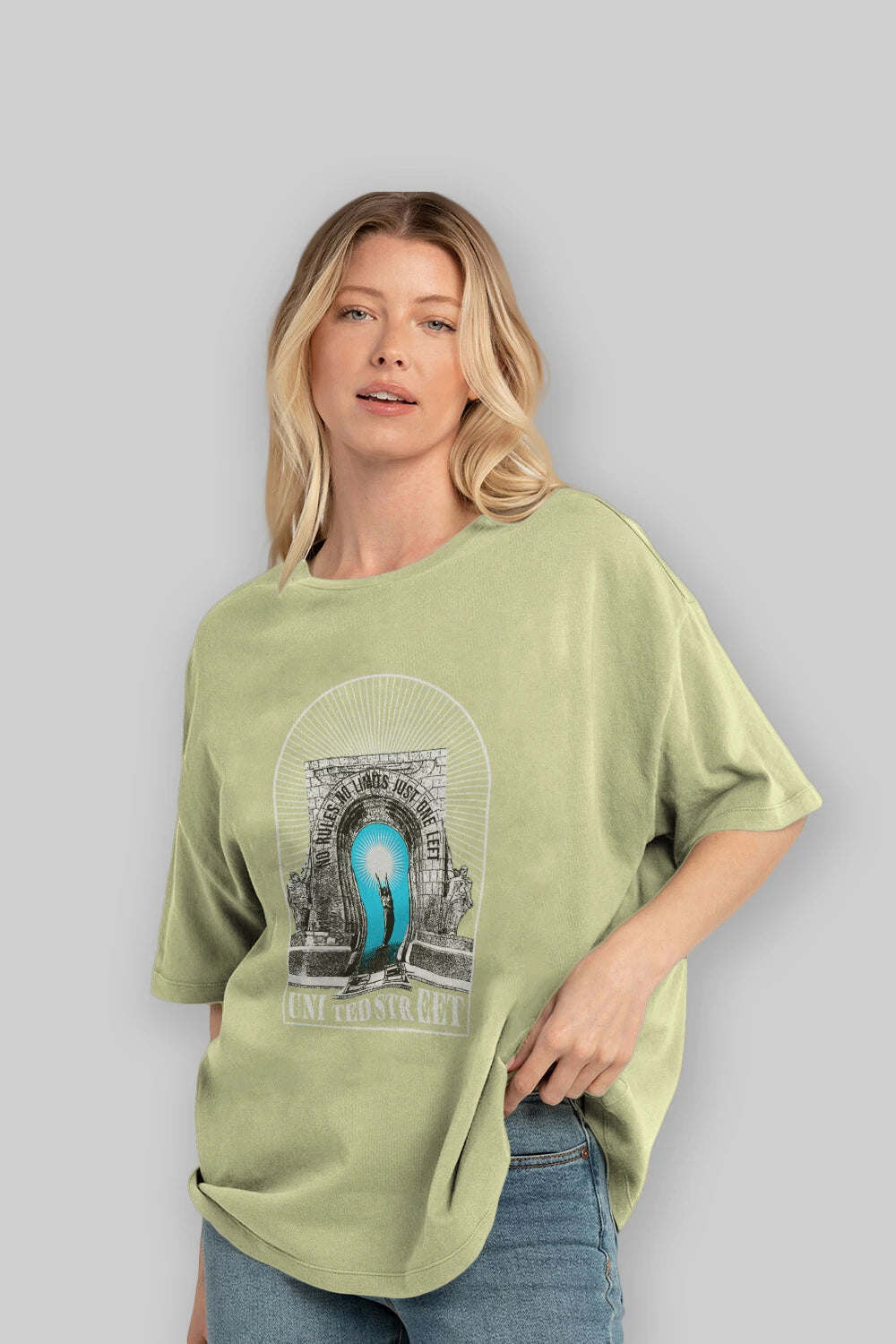No Rules No Limits Ön Baskılı Oversize t-shirt Erkek Kadın Unisex