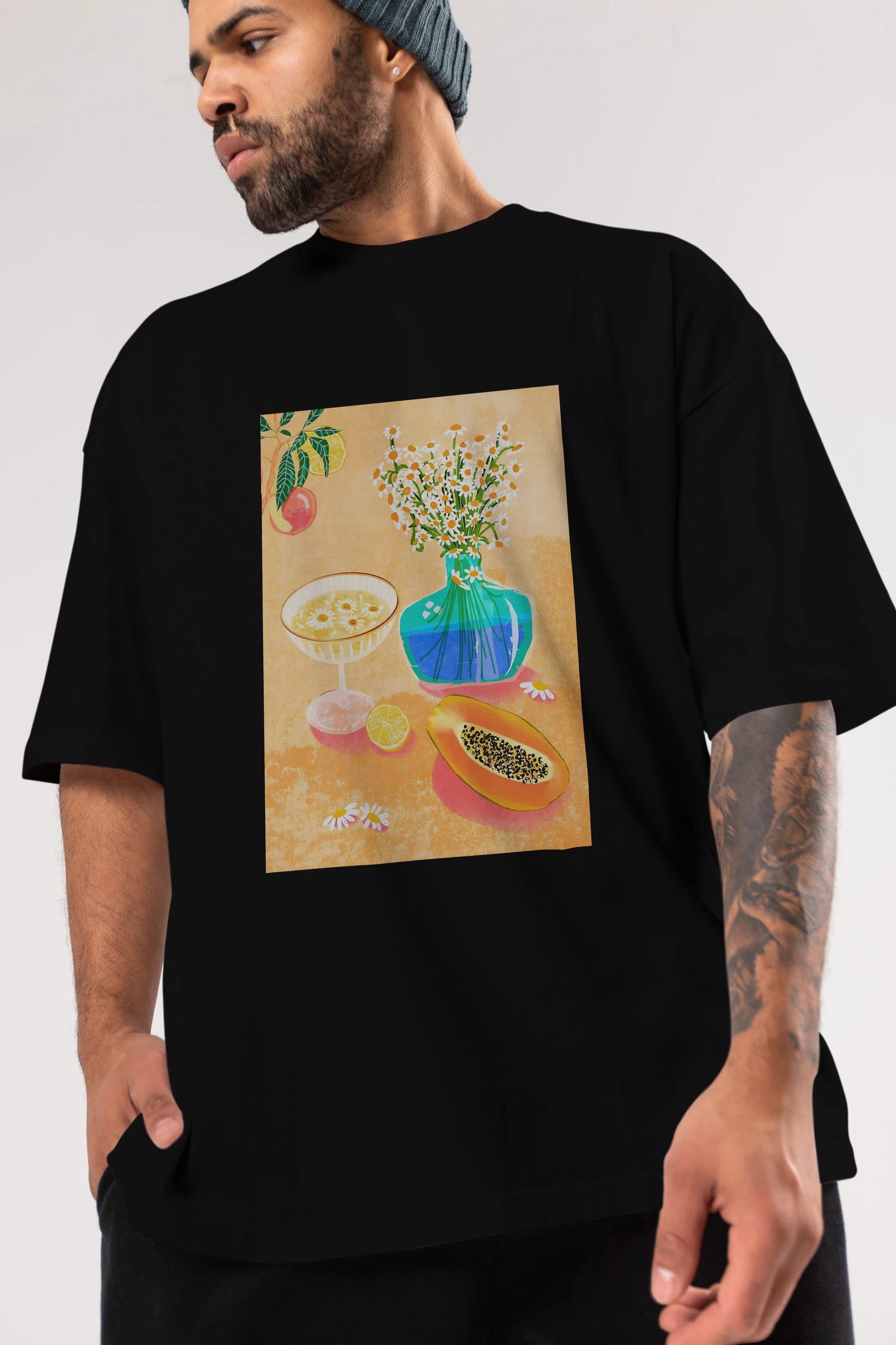 Cheers 2 Ön Baskılı Oversize t-shirt Erkek Kadın Unisex %100 Pamuk Bisiklet Yaka tişort