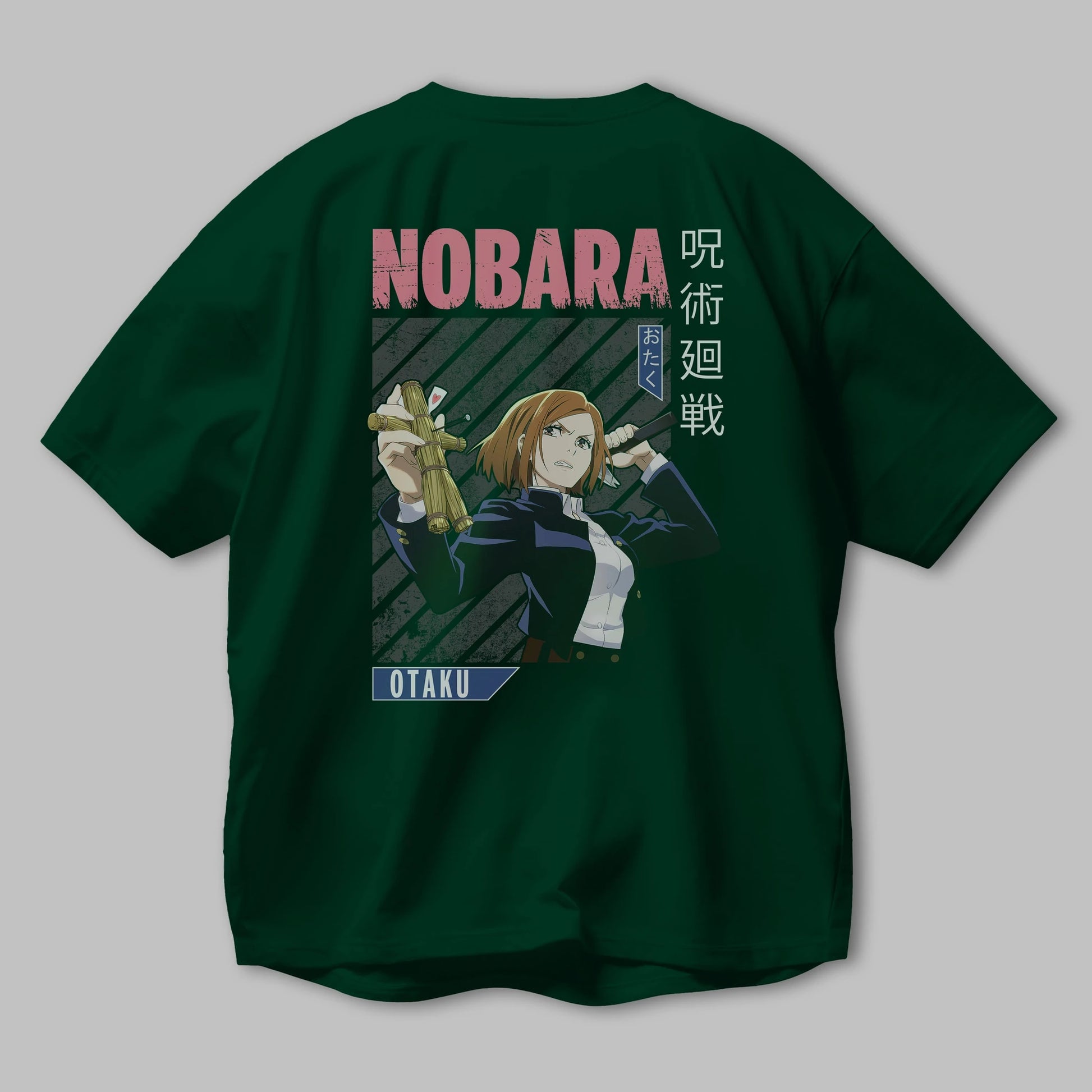 Nobara Kugisaki 6 Anime Arka Baskılı Oversize t-shirt Erkek Kadın Unisex