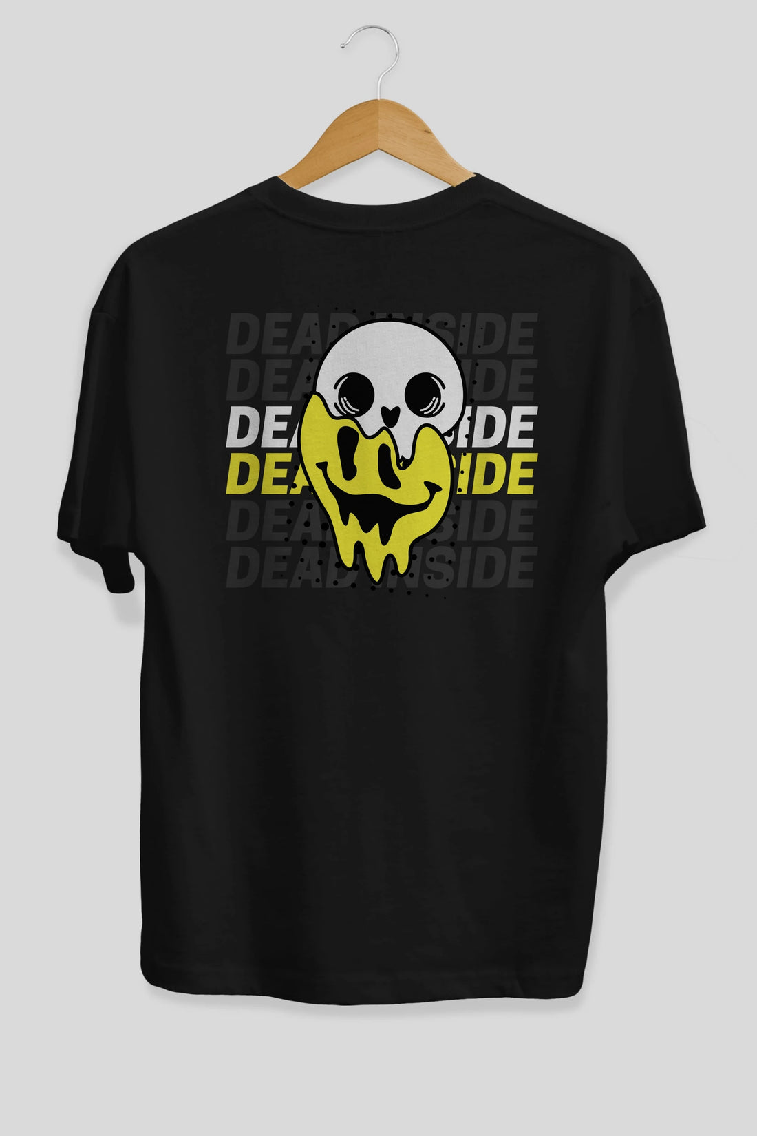 Dead Inside Yazılı Arka Baskılı Oversize t-shirt Erkek Kadın Unisex