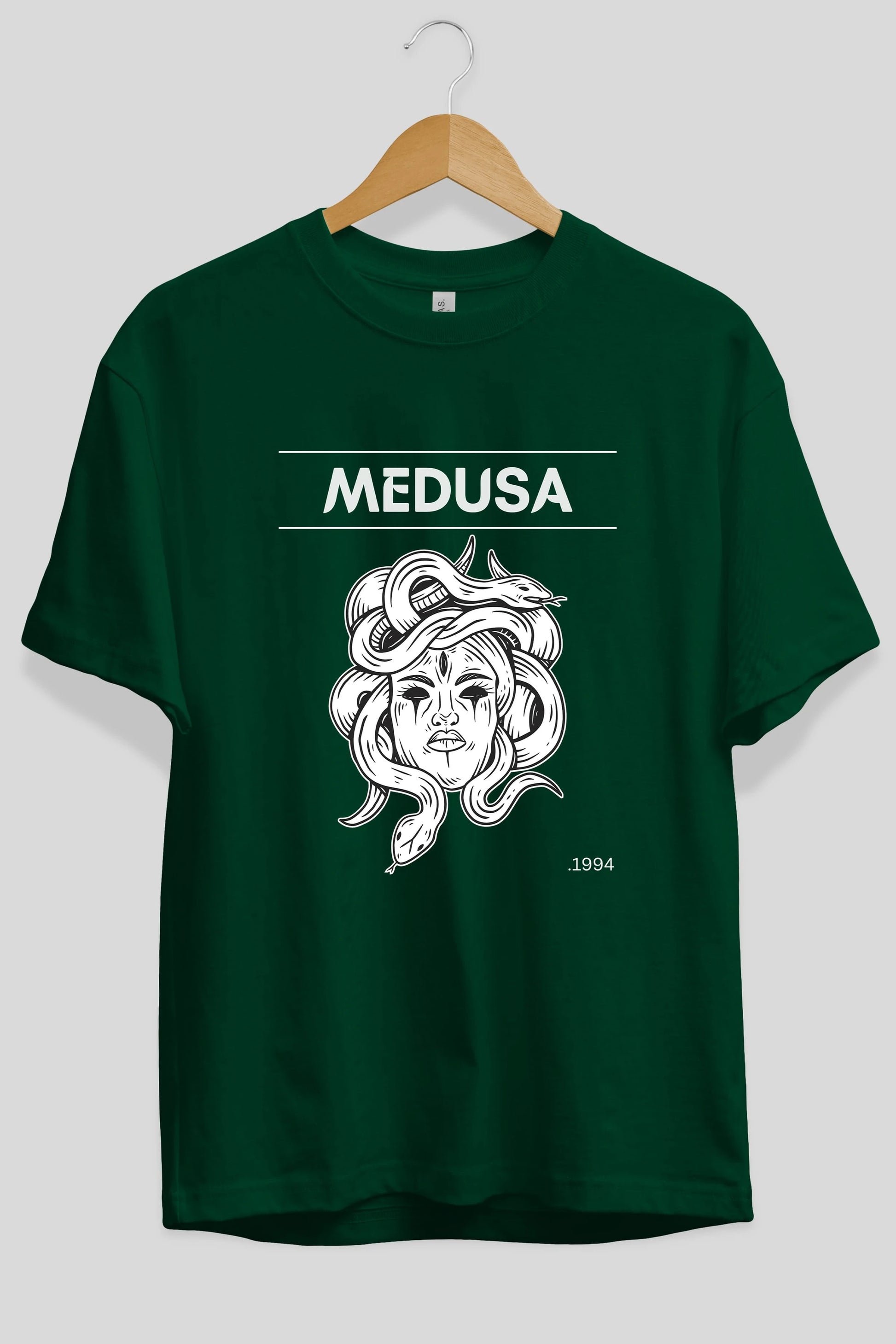 Medusa Ön Baskılı Oversize t-shirt Erkek Kadın Unisex