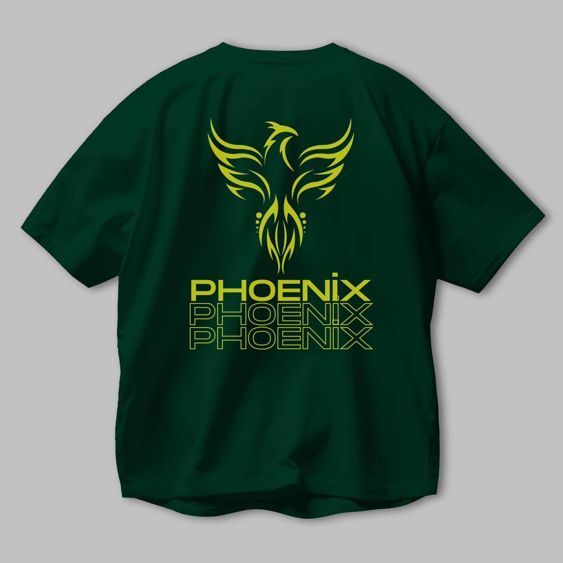 Phoenix Yazılı Arka Baskılı Oversize t-shirt Erkek Kadın Unisex