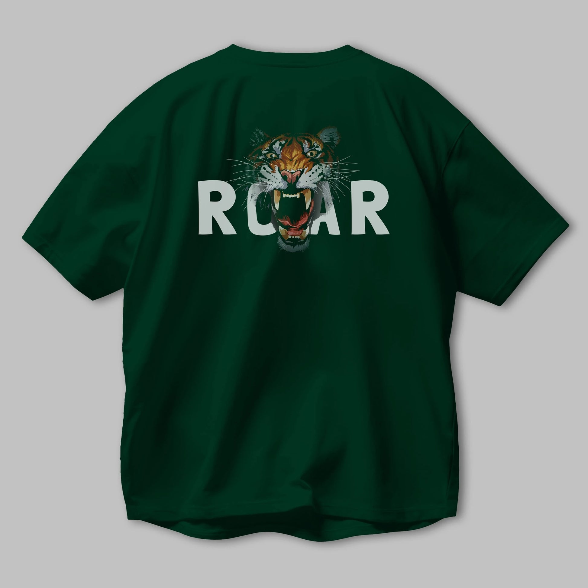 Teddy Bear Roar Arka Baskılı Oversize t-shirt Erkek Kadın Unisex %100 Pamuk