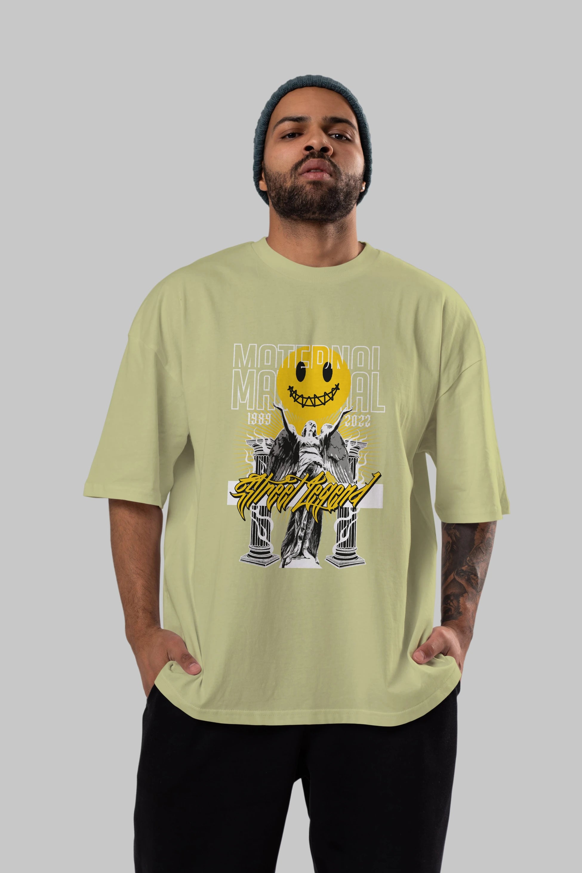 Maternal Street Legend Ön Baskılı Oversize t-shirt Erkek Kadın Unisex