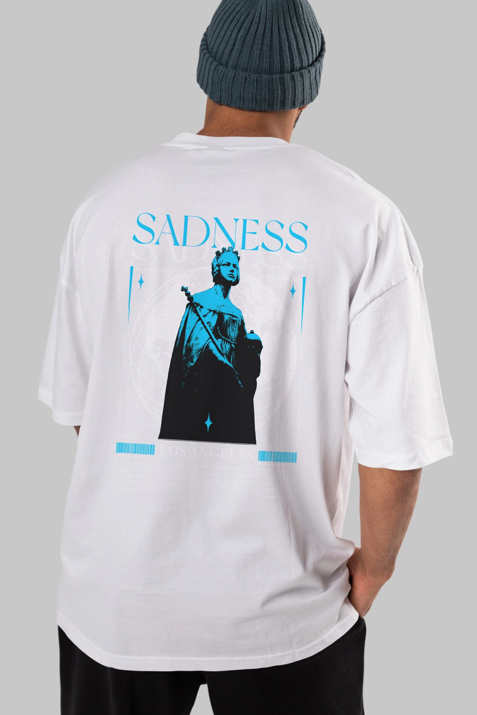 Sadness Los Angeles Arka Baskılı Oversize t-shirt Erkek Kadın Unisex