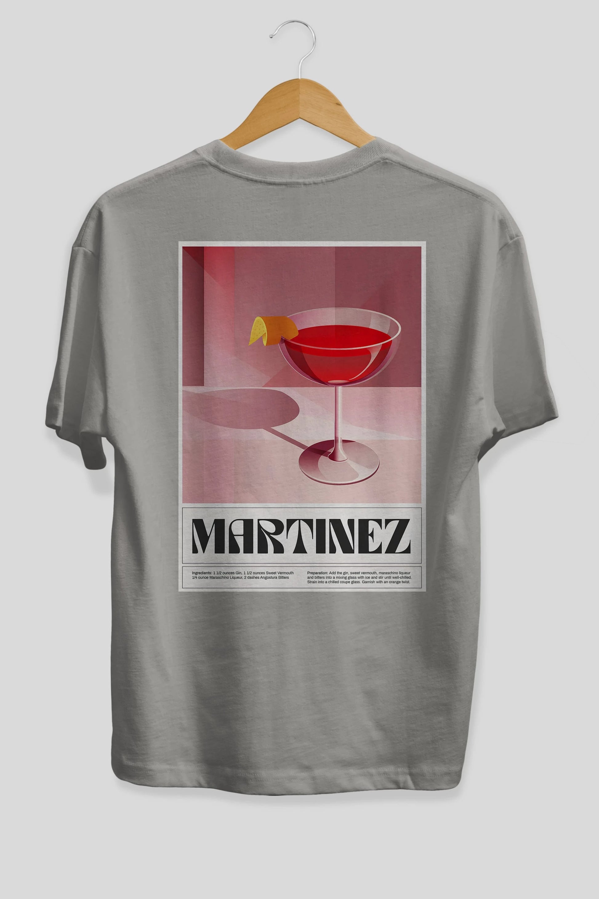 Martinez Arka Baskılı Oversize t-shirt Erkek Kadın Unisex %100 Pamuk Bisiklet Yaka tişort