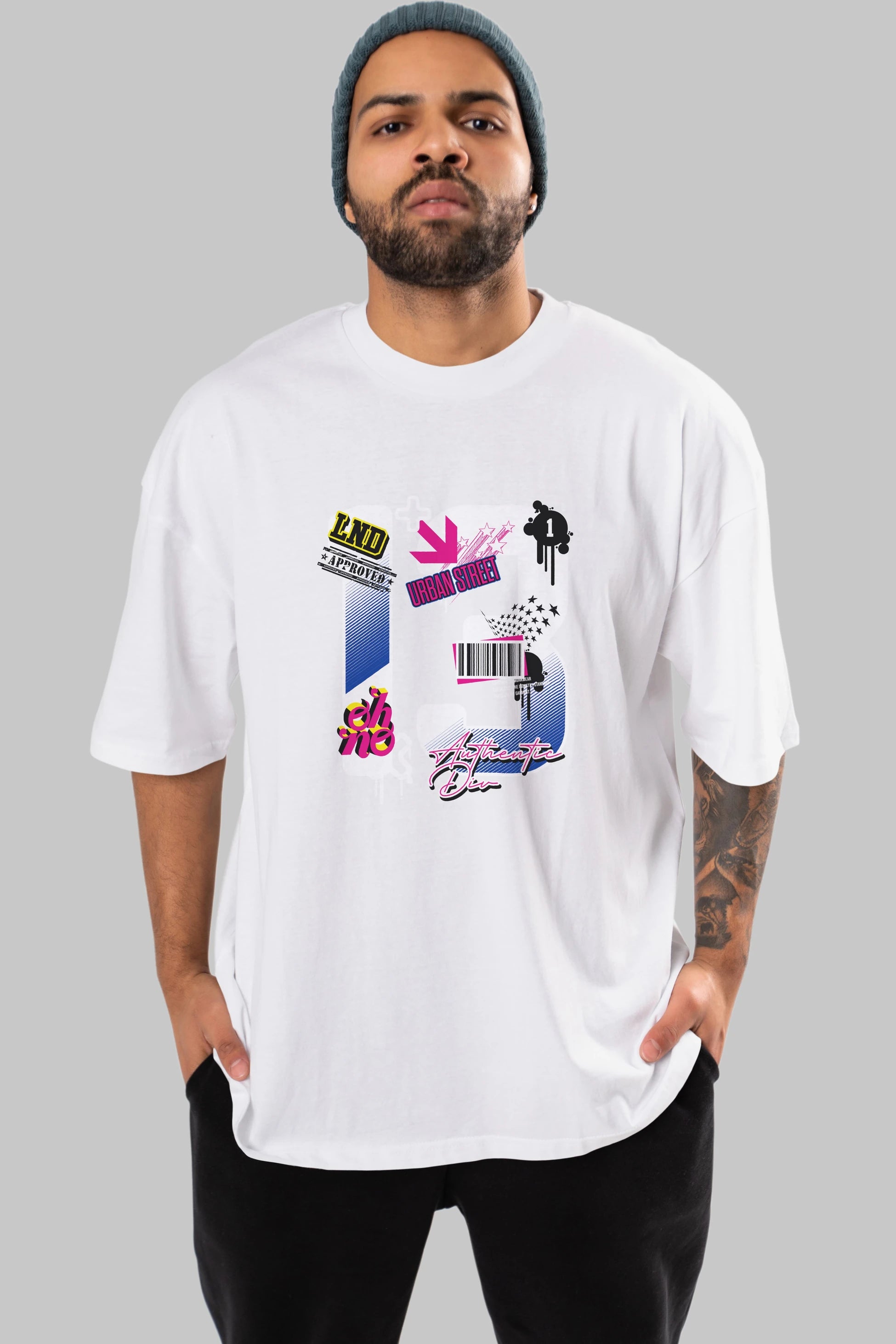 Urban Street 13 Ön Baskılı Oversize t-shirt Erkek Kadın Unisex