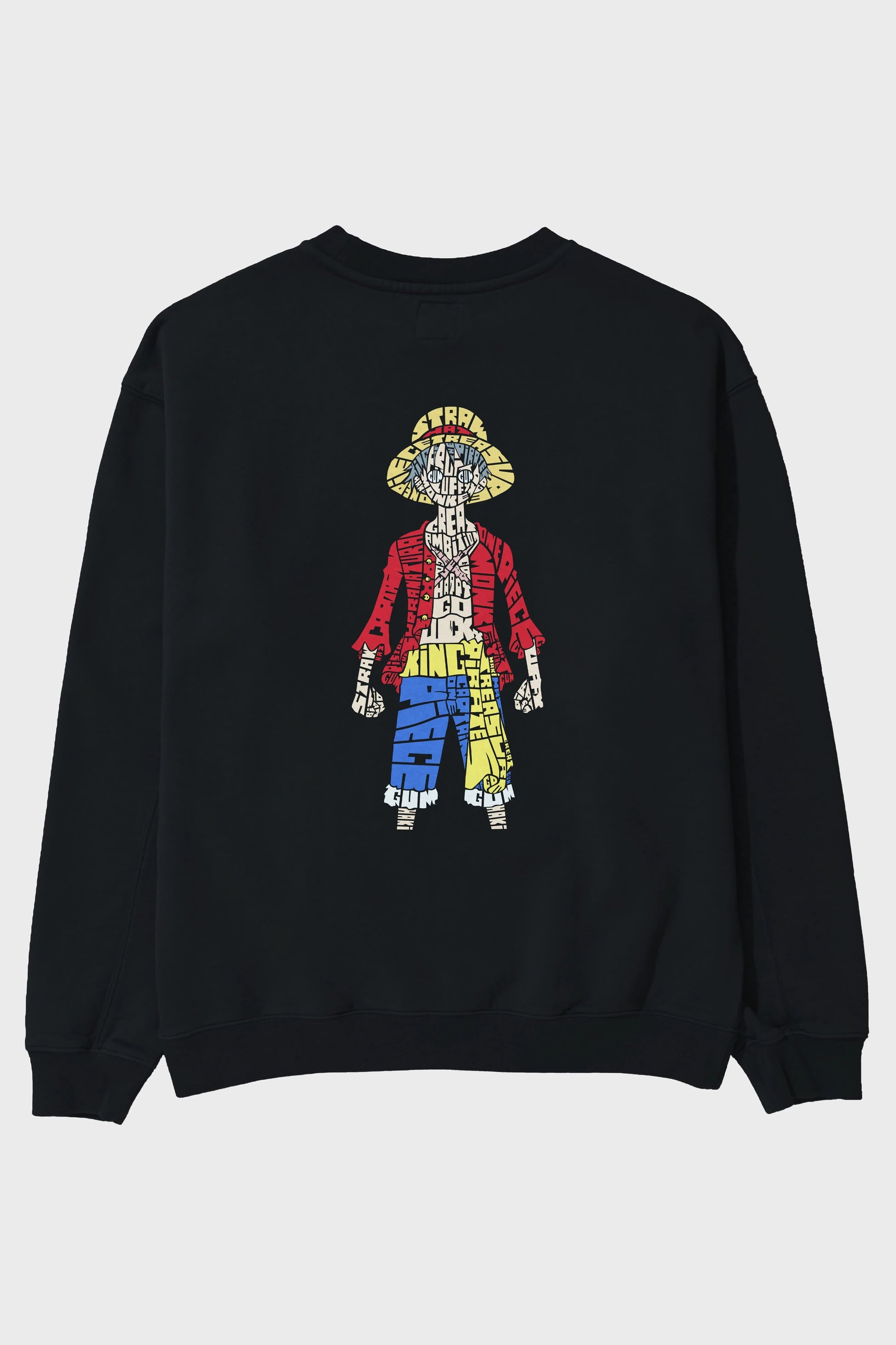 One Piece Arka Baskılı Oversize Sweatshirt Erkek Kadın Unisex
