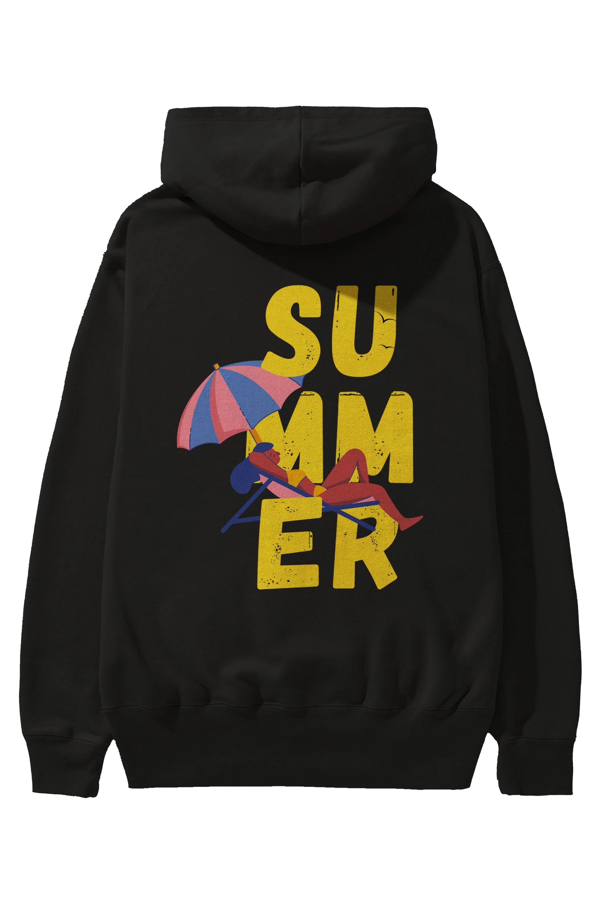 Summer Yazılı Arka Baskılı Oversize Hoodie Kapüşonlu Sweatshirt Erkek Kadın Unisex