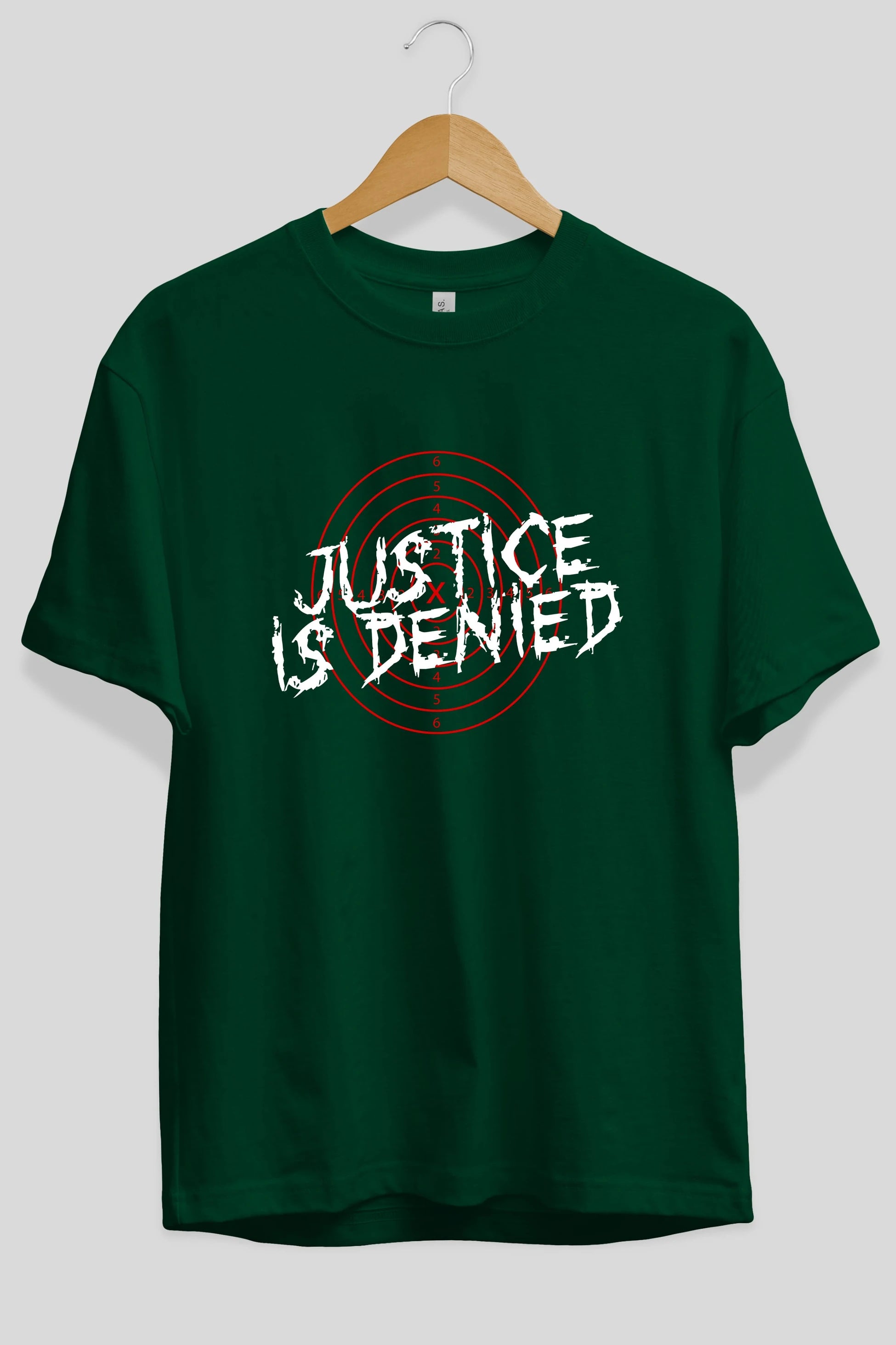 Justice is Denied Ön Baskılı Oversize t-shirt Erkek Kadın Unisex