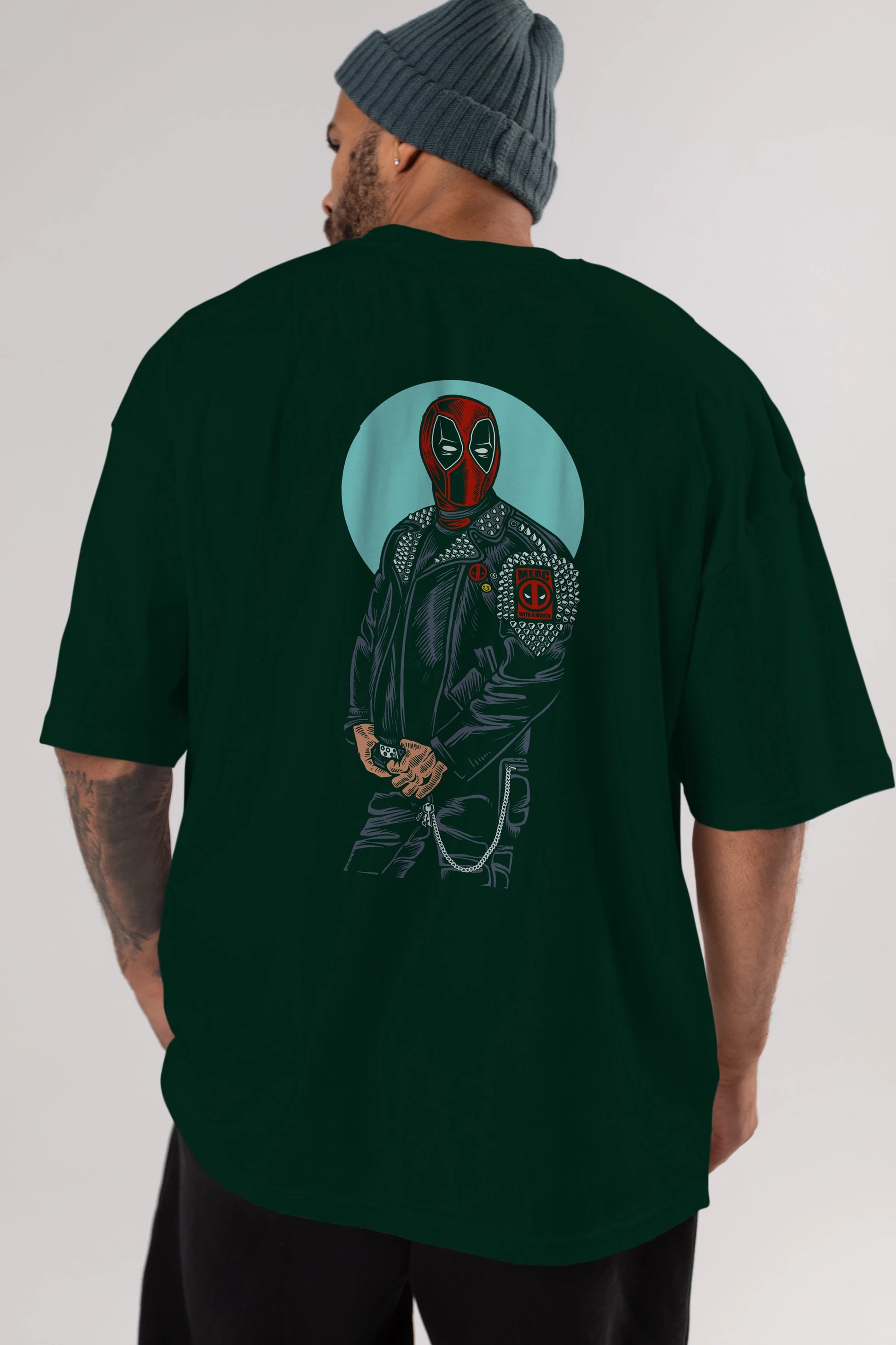 Rebeliion Mercenary Arka Baskılı Oversize t-shirt Erkek Kadın Unisex %100 Pamuk