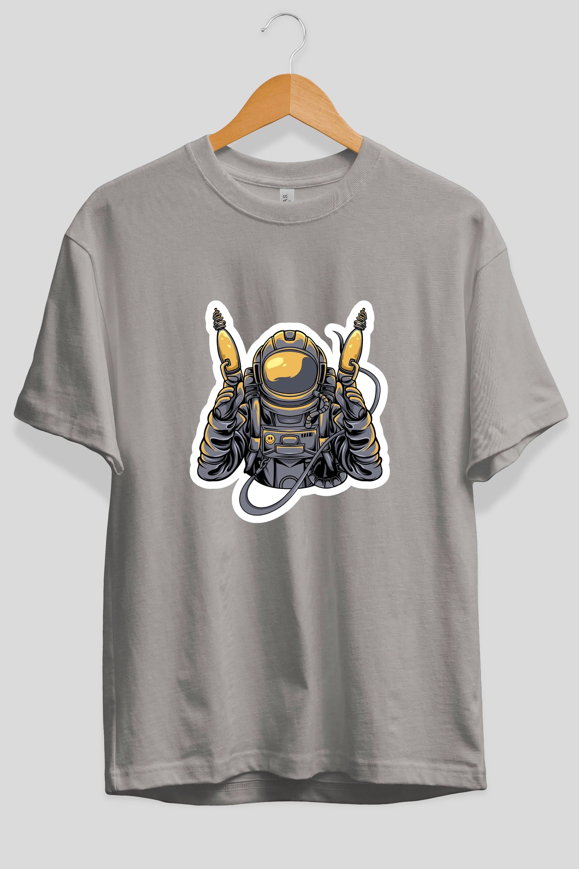 Alien Hunter Sticker Ön Baskılı Oversize t-shirt Erkek Kadın Unisex