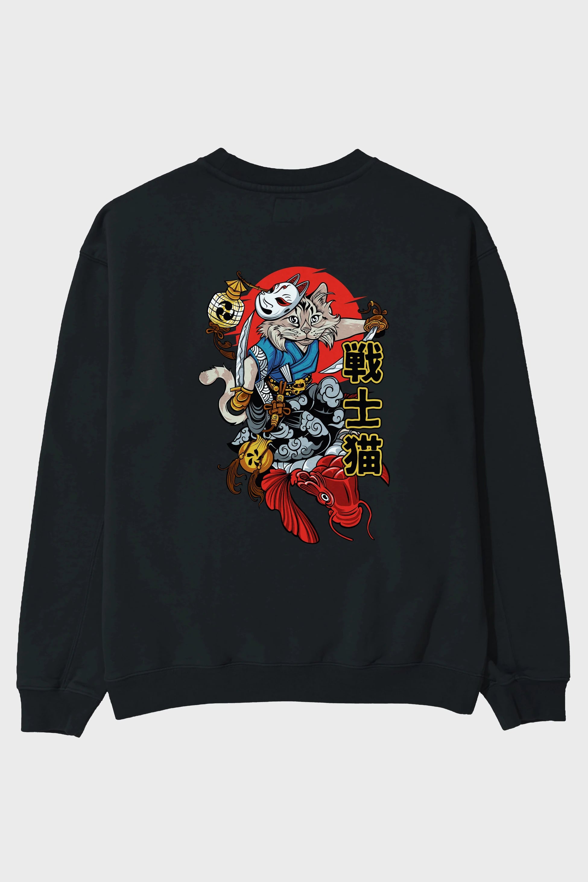 TRIBAL (2) Anime Arka Baskılı Oversize Sweatshirt Erkek Kadın Unisex