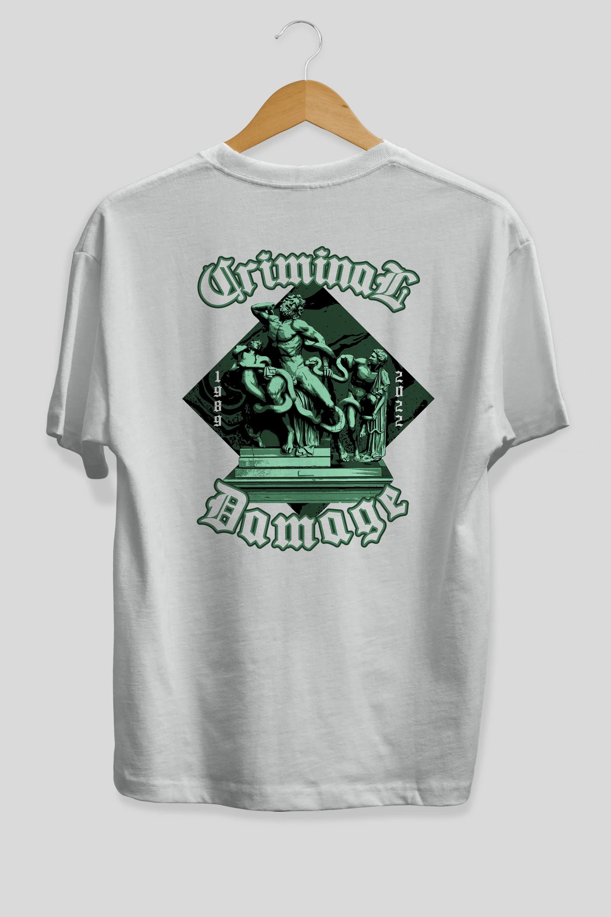 Criminal Damage Arka Baskılı Oversize t-shirt Erkek Kadın Unisex