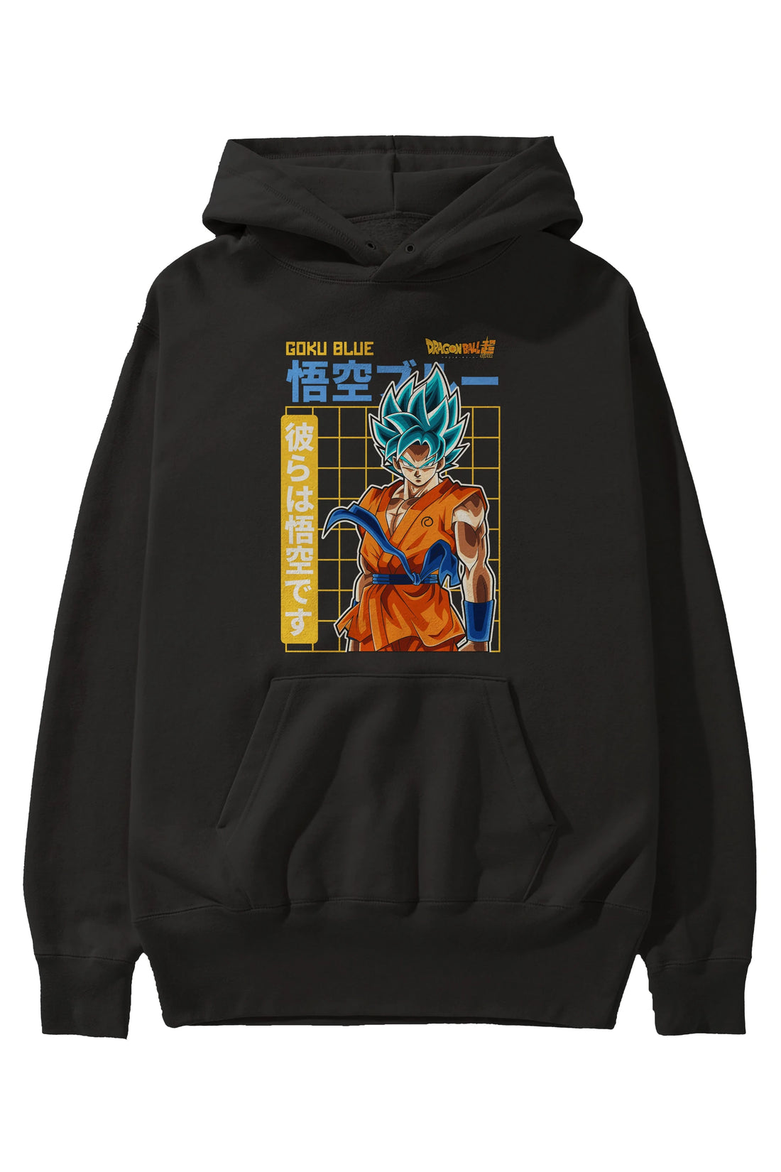 GOKU 1 Anime Ön Baskılı Hoodie Oversize Kapüşonlu Sweatshirt Erkek Kadın Unisex