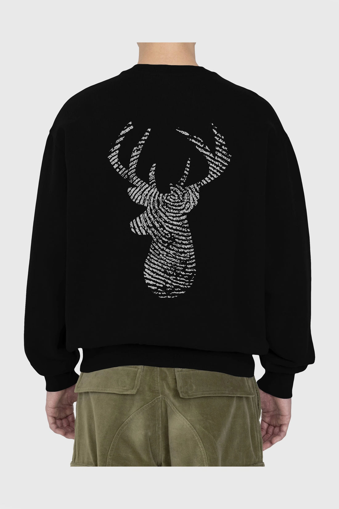 Deer 3 Arka Baskılı Oversize Sweatshirt Erkek Kadın Unisex