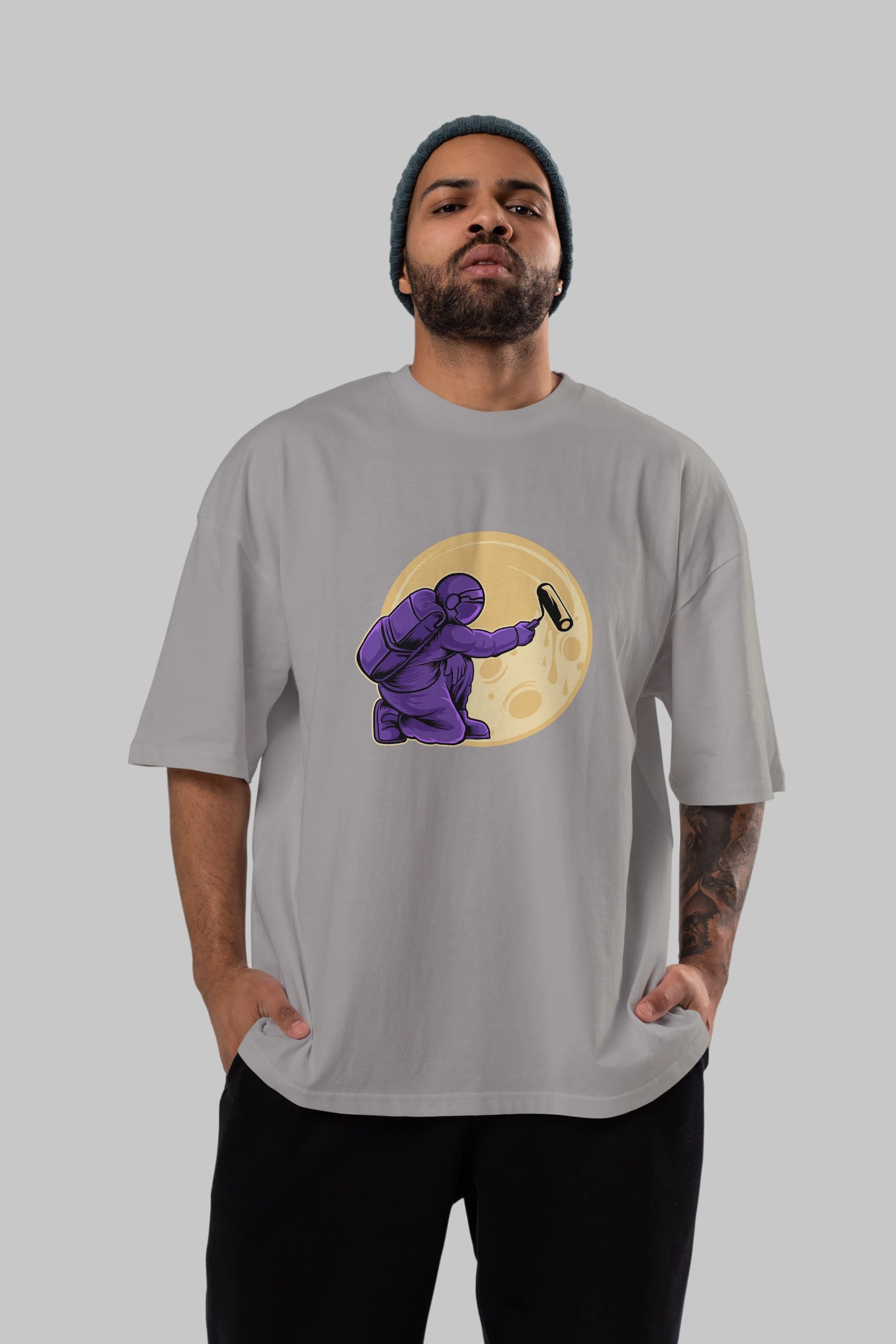 Astropaint Ön Baskılı Oversize t-shirt Erkek Kadın Unisex