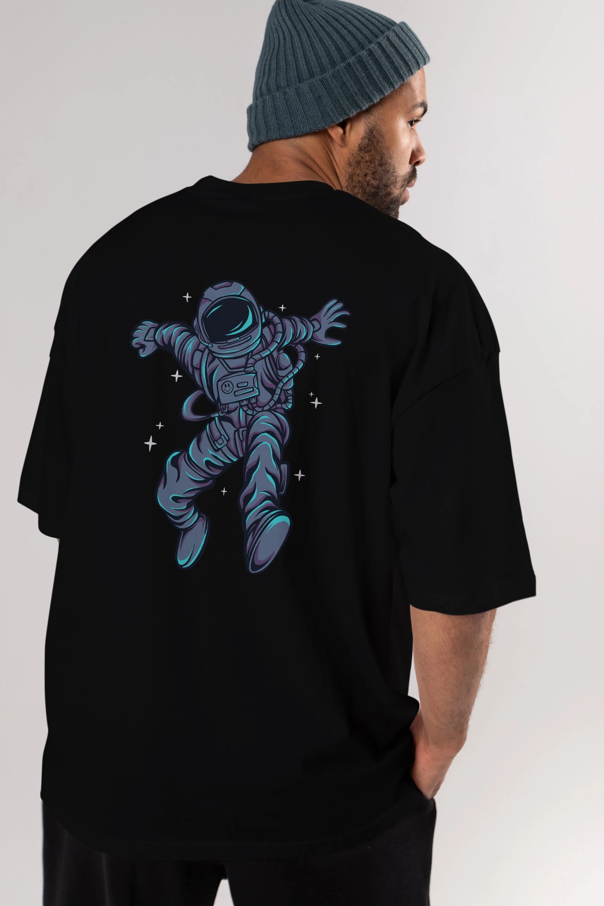 Astrostars tshirt Arka Baskılı Oversize t-shirt Erkek Kadın Unisex